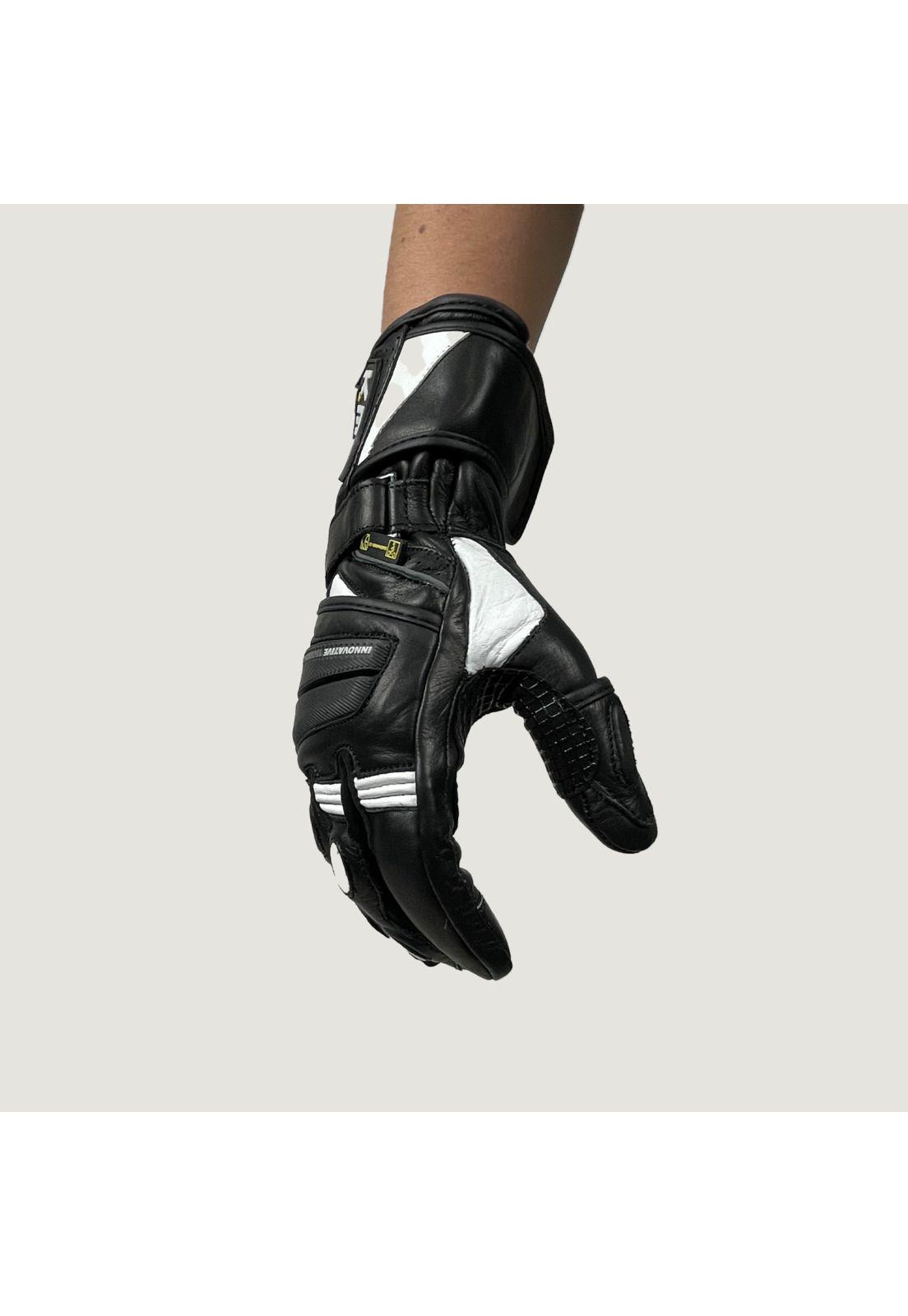 Guantes Moto Calle Primal Negro/Blanco KMZ-2