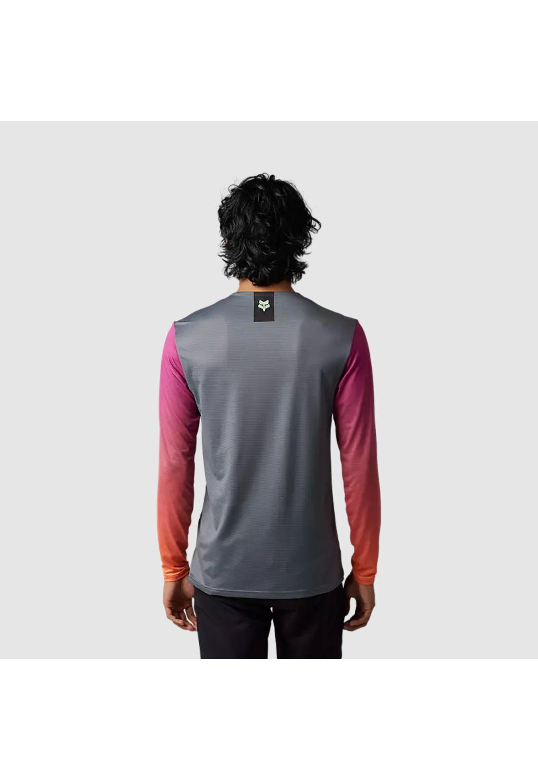 Polera Bicicleta Flexair Arcadia Manga Larga Gris Fox-2