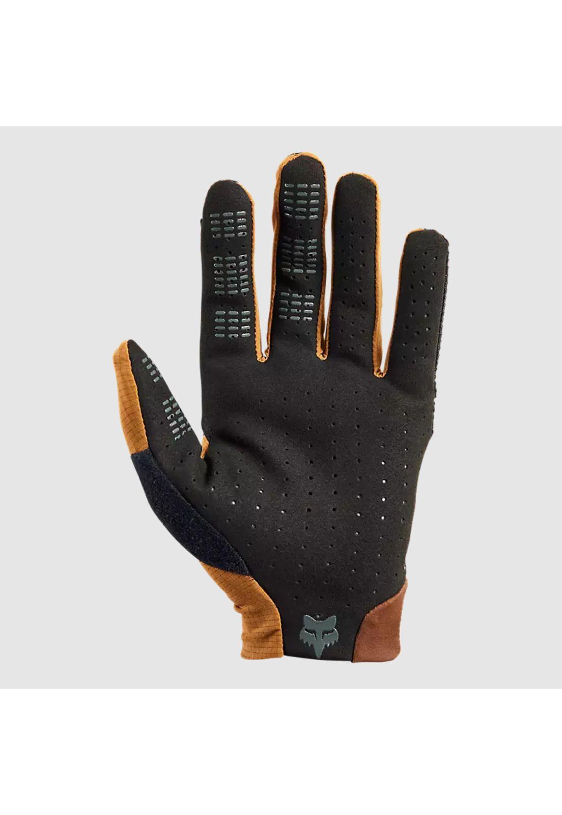 Guantes Bicicleta Flexair Pro Café Mostaza Fox-1