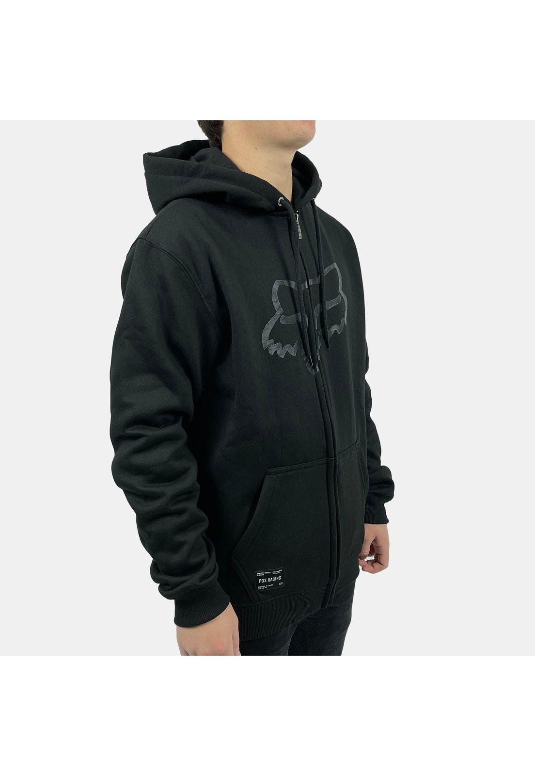 Poleron Lifestyle Destrakt Zip Negro Fox-2