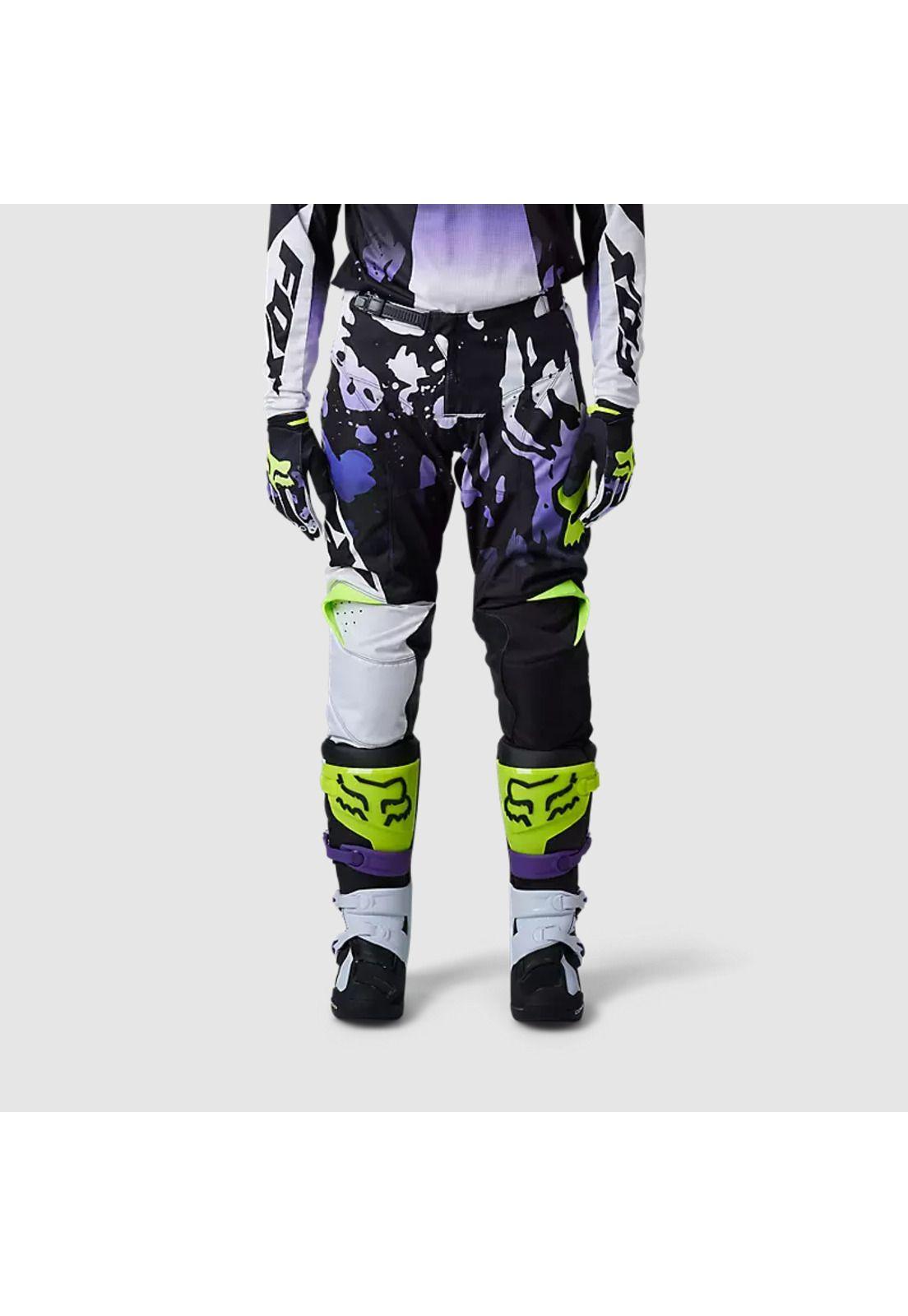 Pantalon Moto 180 Morphic Blanco/Negro Fox-1