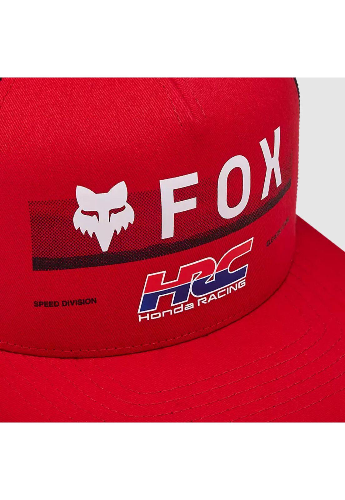 Gorro Jockey Lifestyle Fox X Honda Snapback Rojo Fox-2