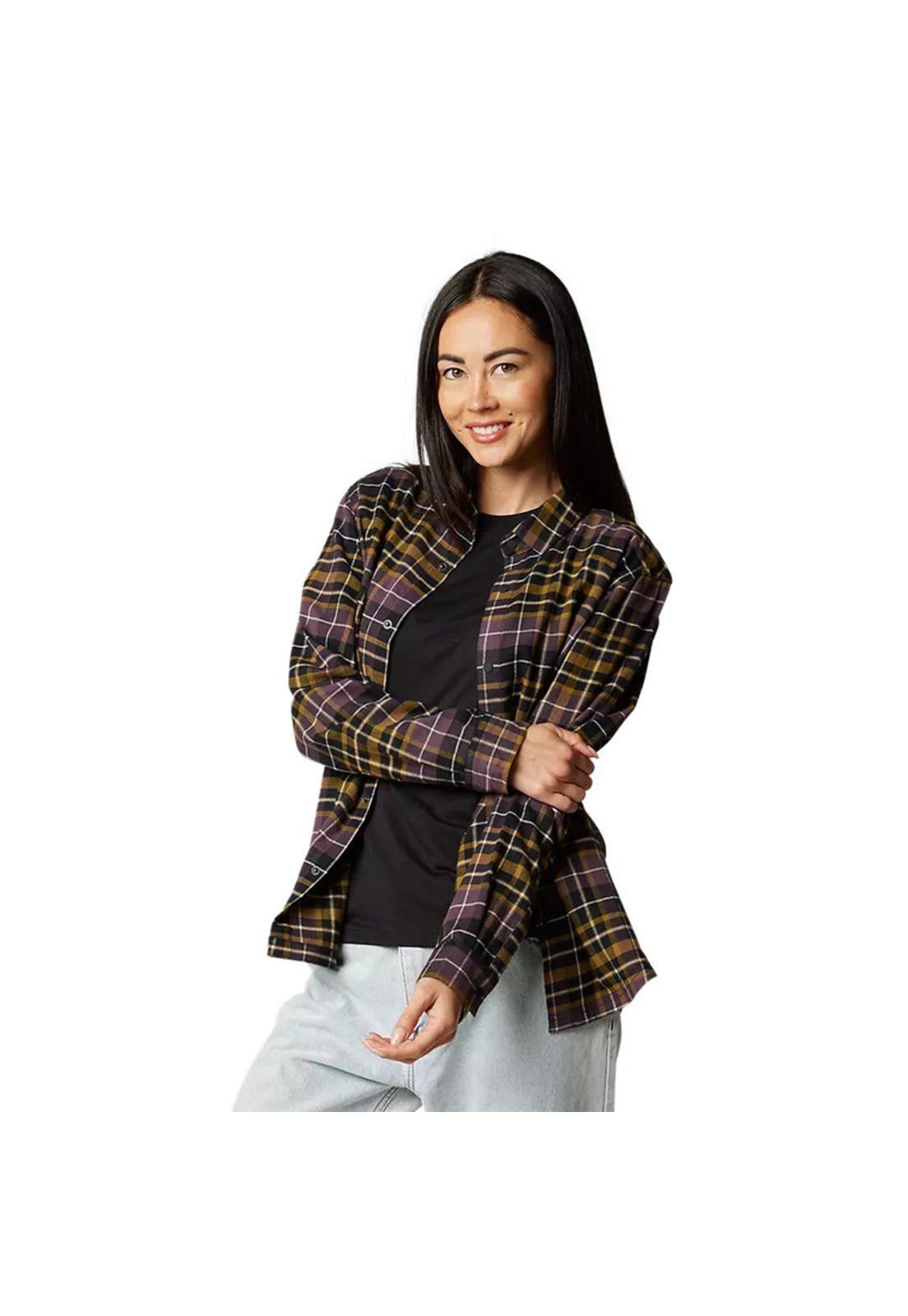 Camisa Lifestyle Mujer Foxlover Stretch Morado Fox-1