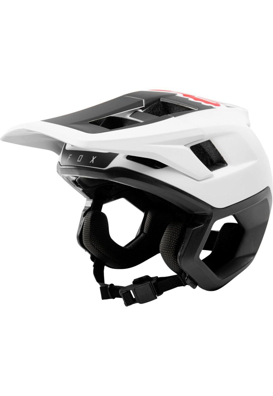 Casco Bicicleta Dropframe Blanco Negro Fox-0