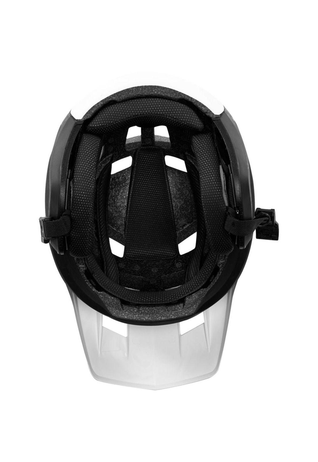 Casco Bicicleta Dropframe Blanco Negro Fox-4