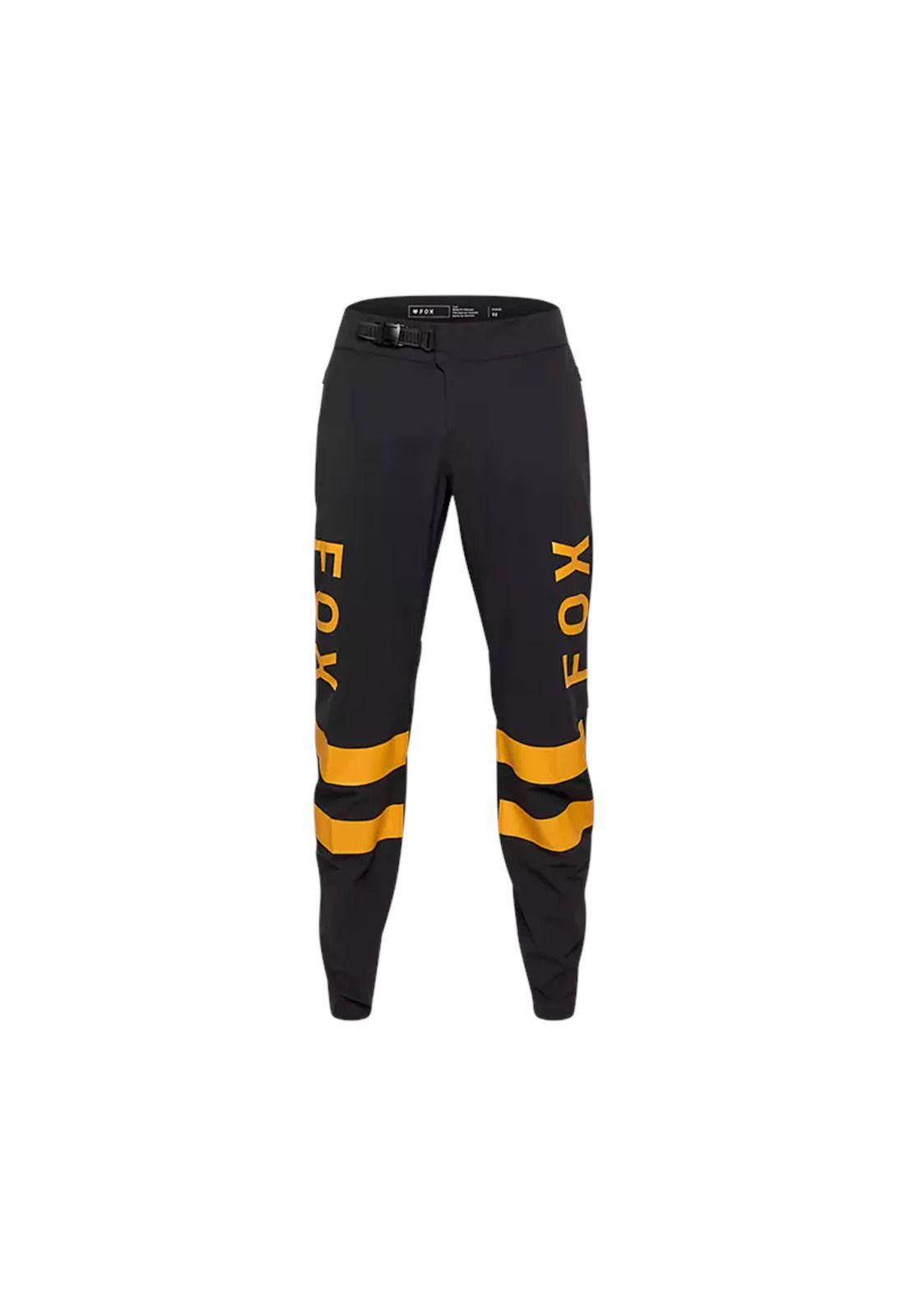 Pantalon Bicicleta Ranger Kairos Negro/Amarillo Fox-0