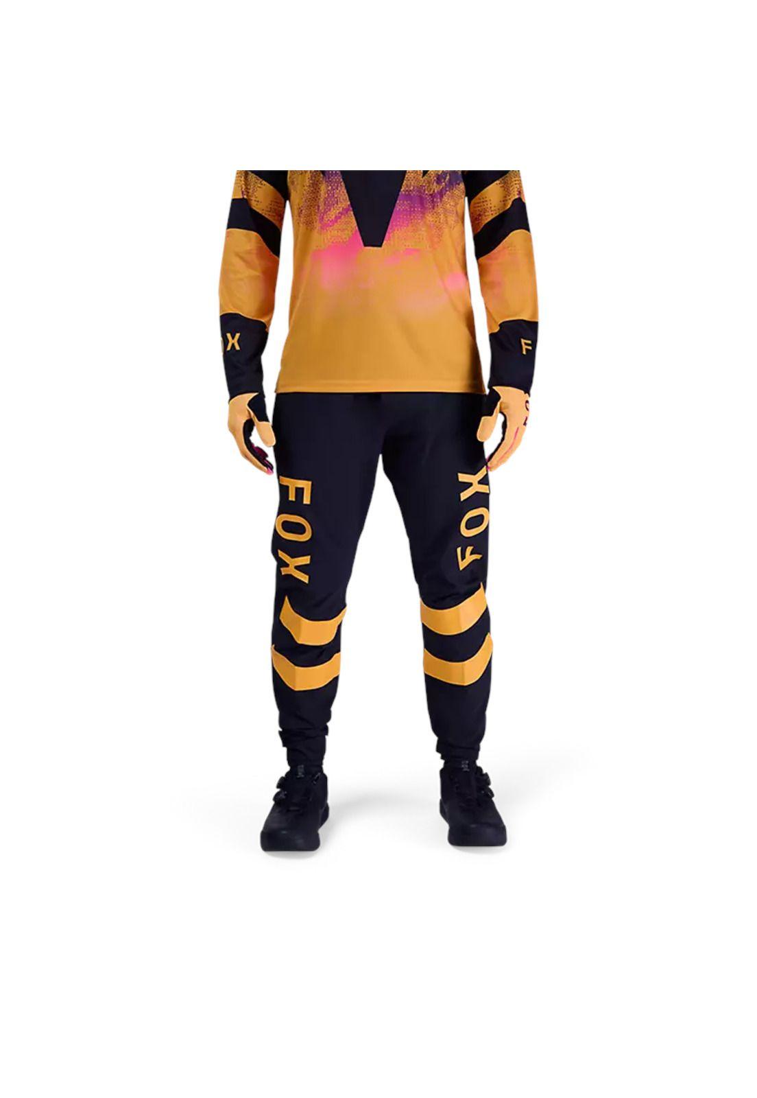 Pantalon Bicicleta Ranger Kairos Negro/Amarillo Fox-2