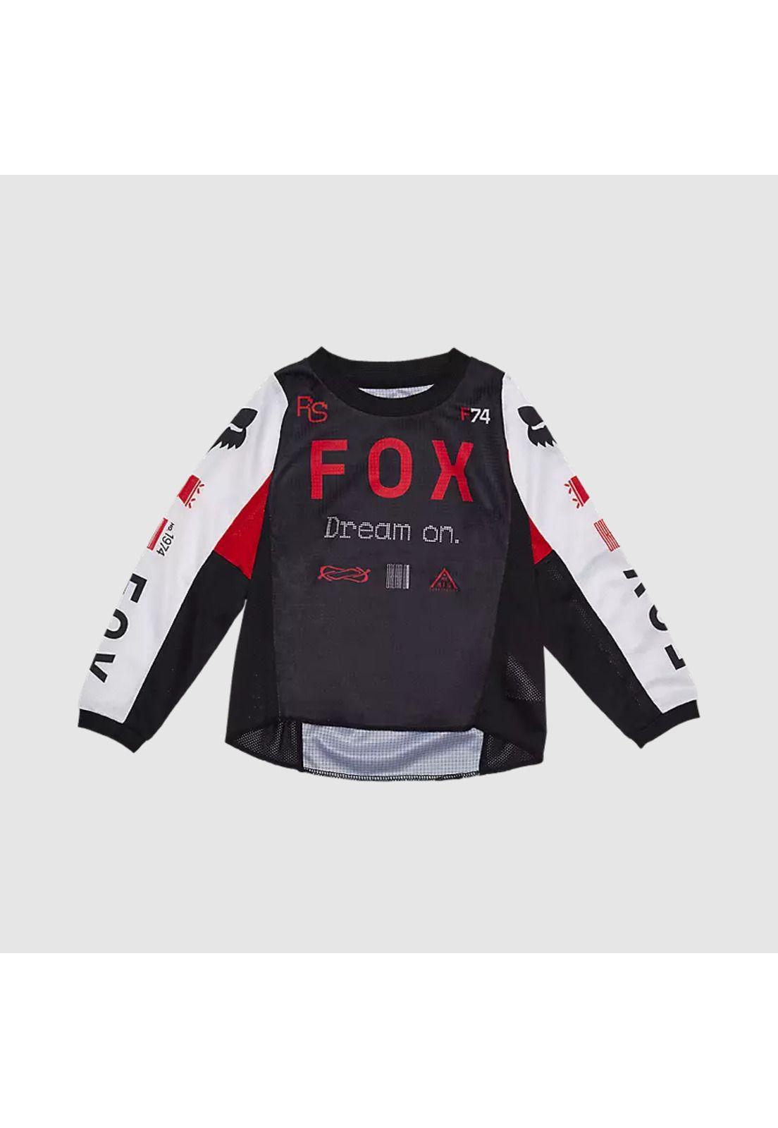 Polera Moto Infantil 180 Race Spec Rojo/Negro Fox-0