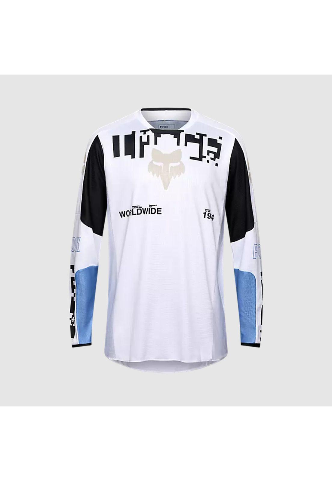 Polera Moto 180 Digi Image Blanco Fox-0