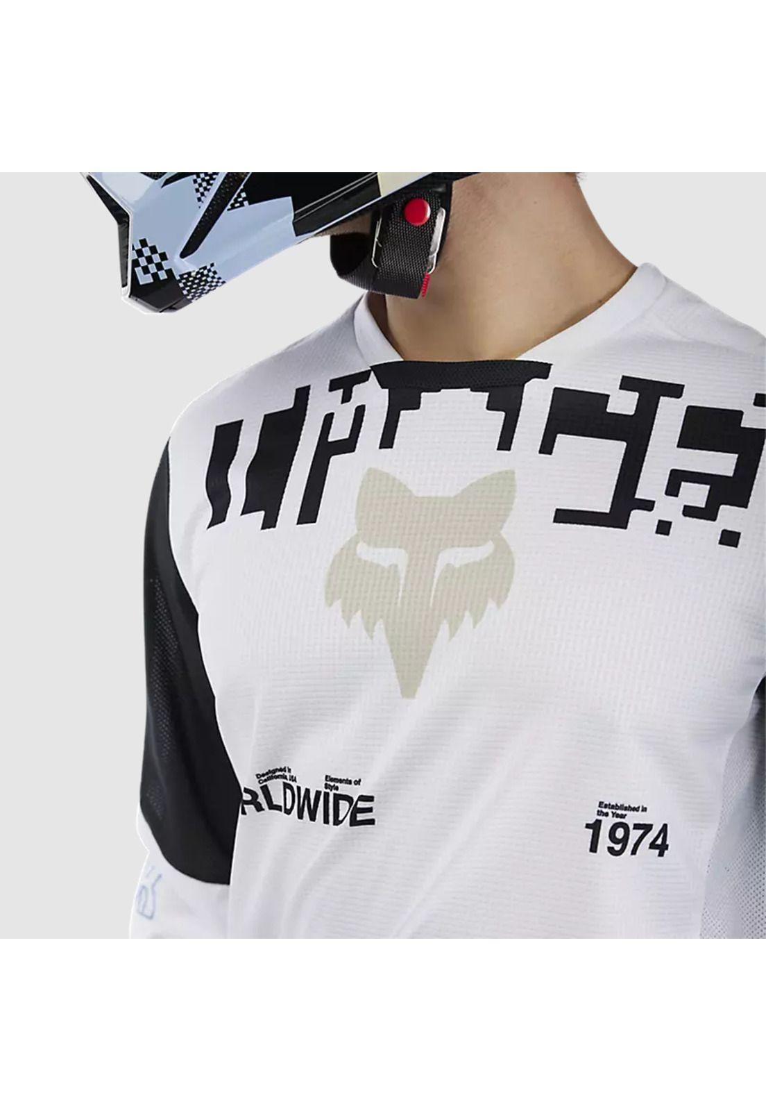 Polera Moto 180 Digi Image Blanco Fox-4