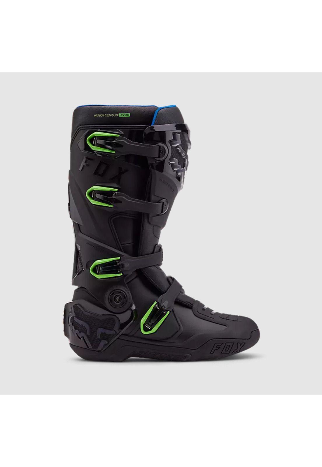 Botas Moto Instinct Edición Limitada 50 Años Negro/Verde Fox-1