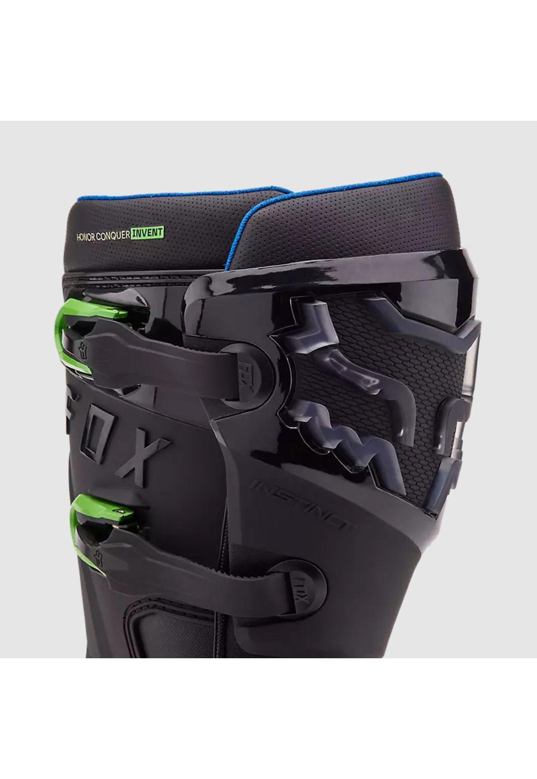 Botas Moto Instinct Edición Limitada 50 Años Negro/Verde Fox-8