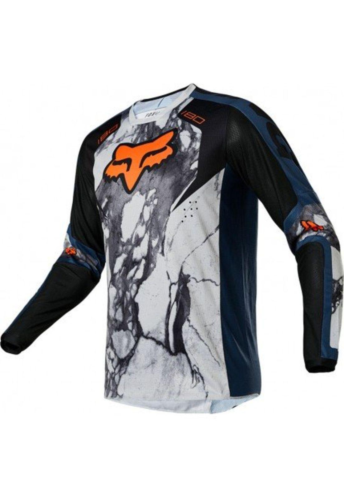 Polera Moto 180 Karrera Azul/Gris Fox-0