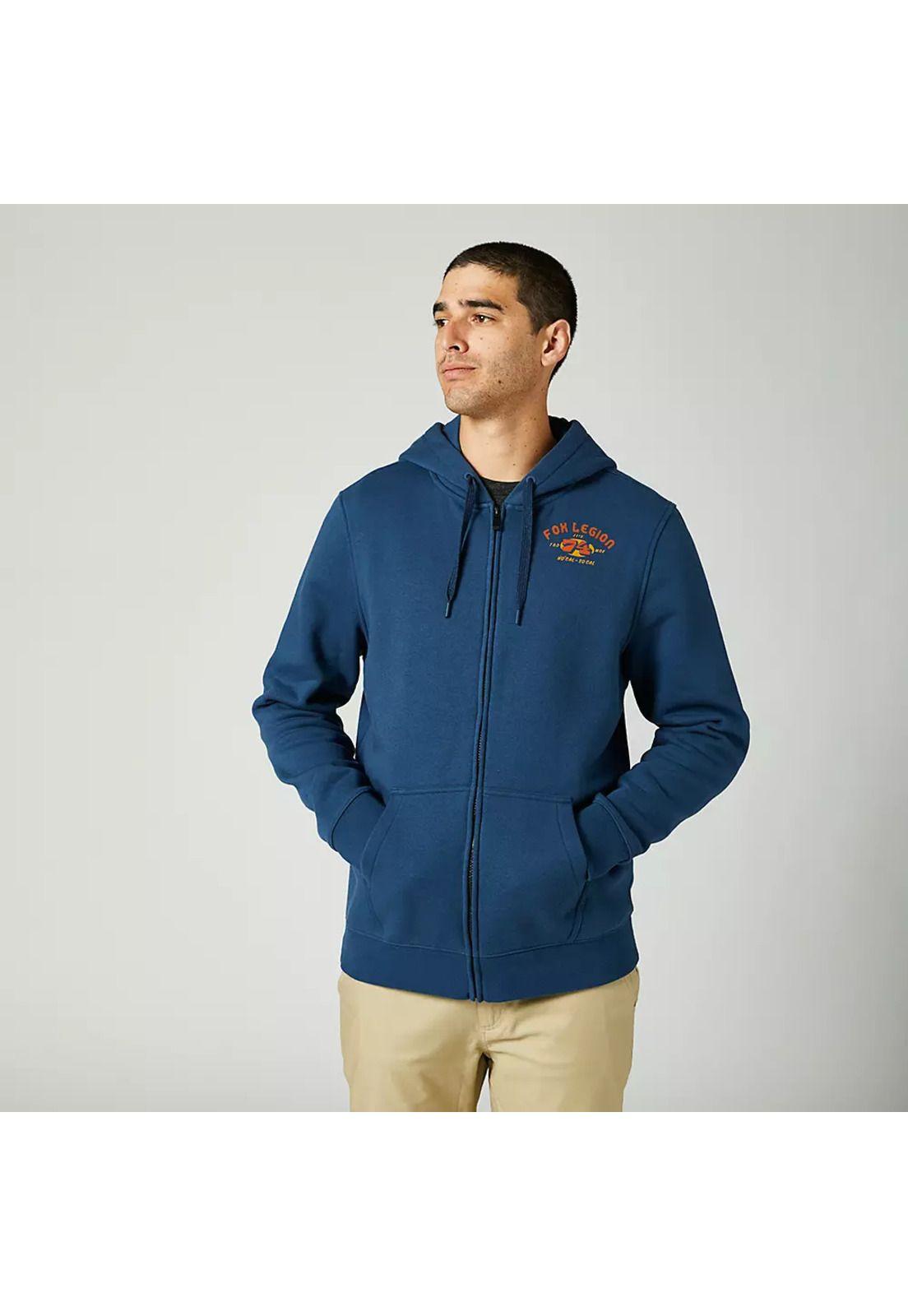 Poleron Lifestyle At Bay Zip Azul Fox-2