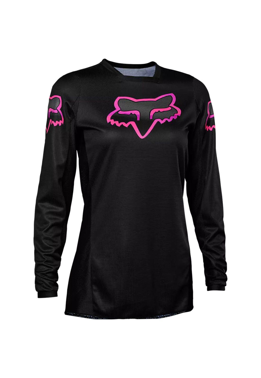 Polera Moto Mujer 180 Blackout Negro Fox-0