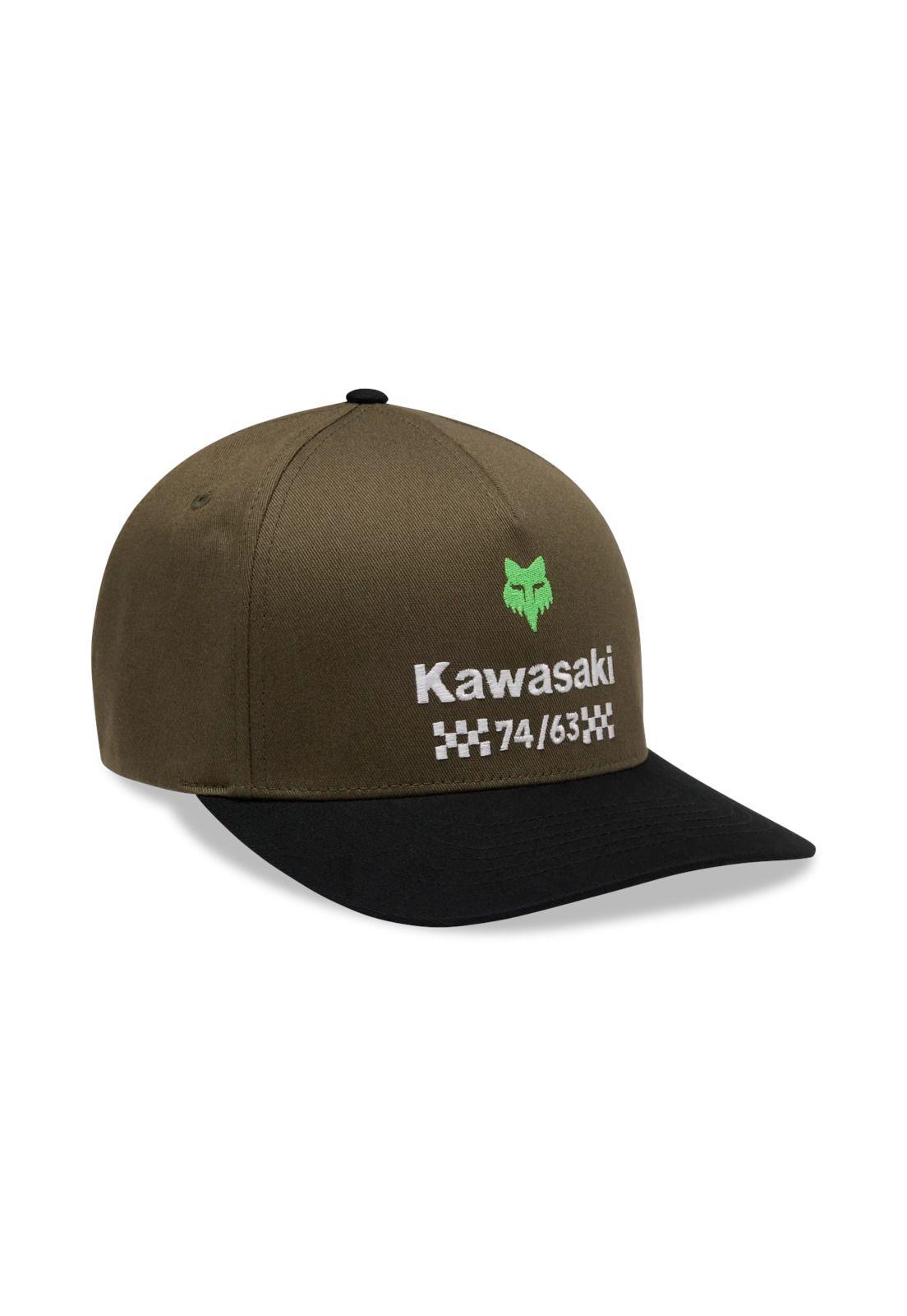 Gorro Jockey Lifestyle Kawasaki Flexfit Verde Fox-0