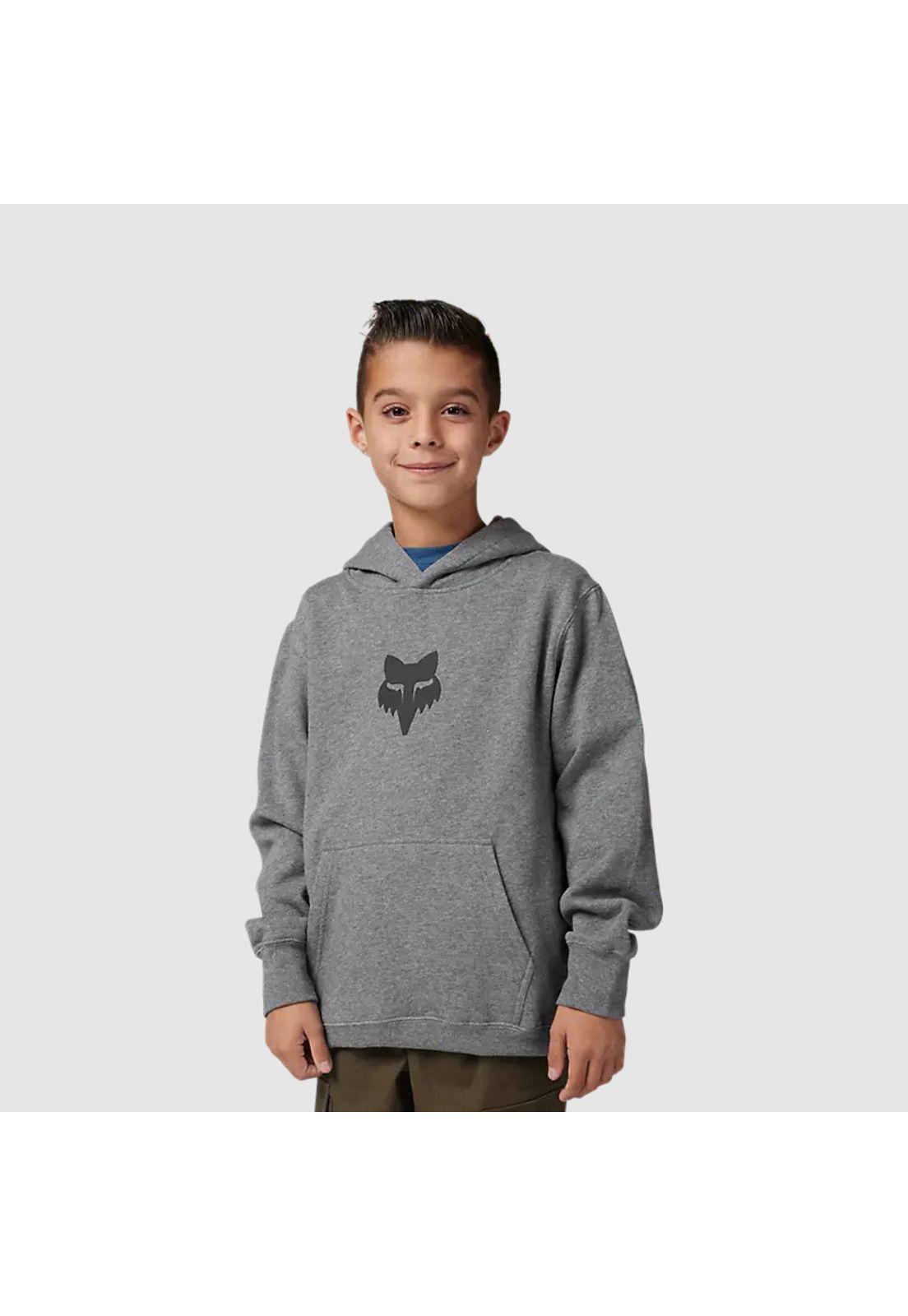 Poleron Lifestyle Niño Canguro Legacy Gris Fox-0
