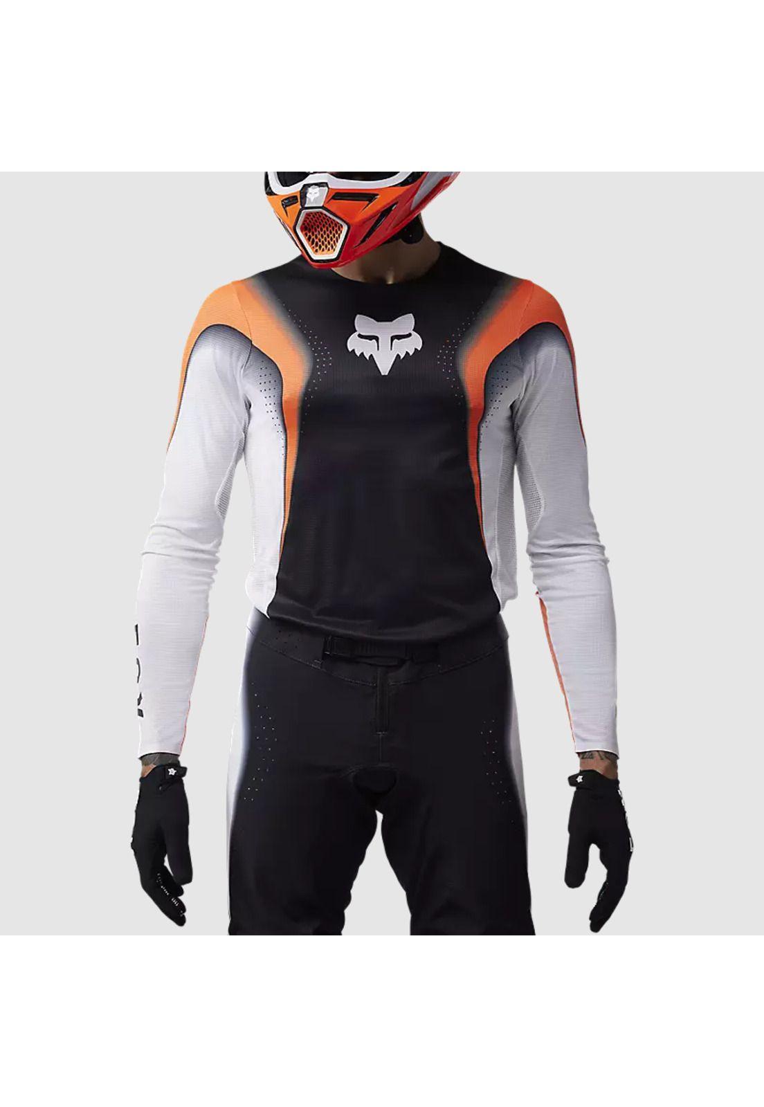 Polera Moto Flexair Infinite Naranjo/Negro Fox-2