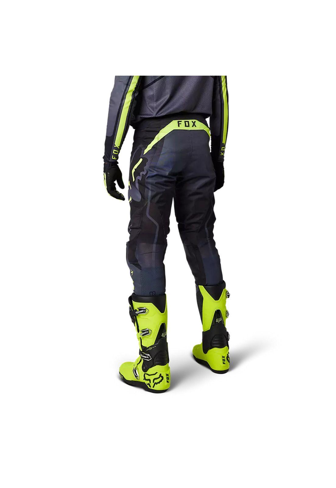Pantalon Moto 360 Vizen Negro/Amarillo Fox-2
