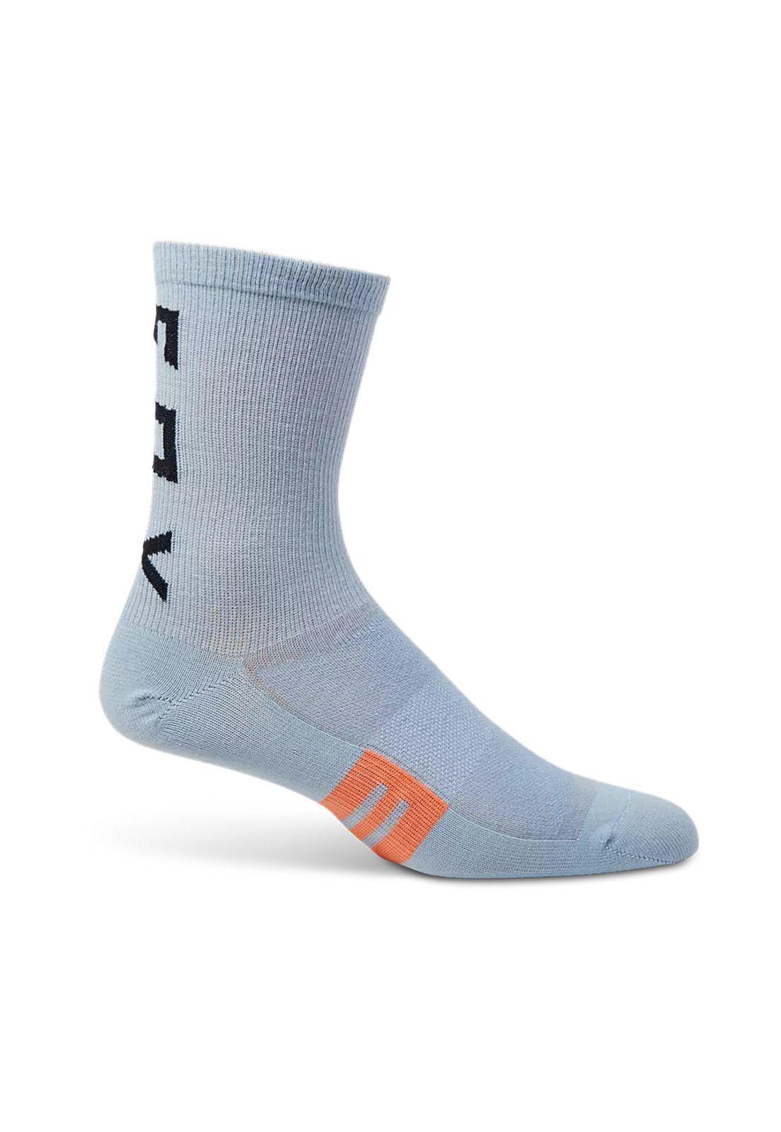 Calcetines Bicicleta Flexair 6" Merino Gris Azulado Fox-0