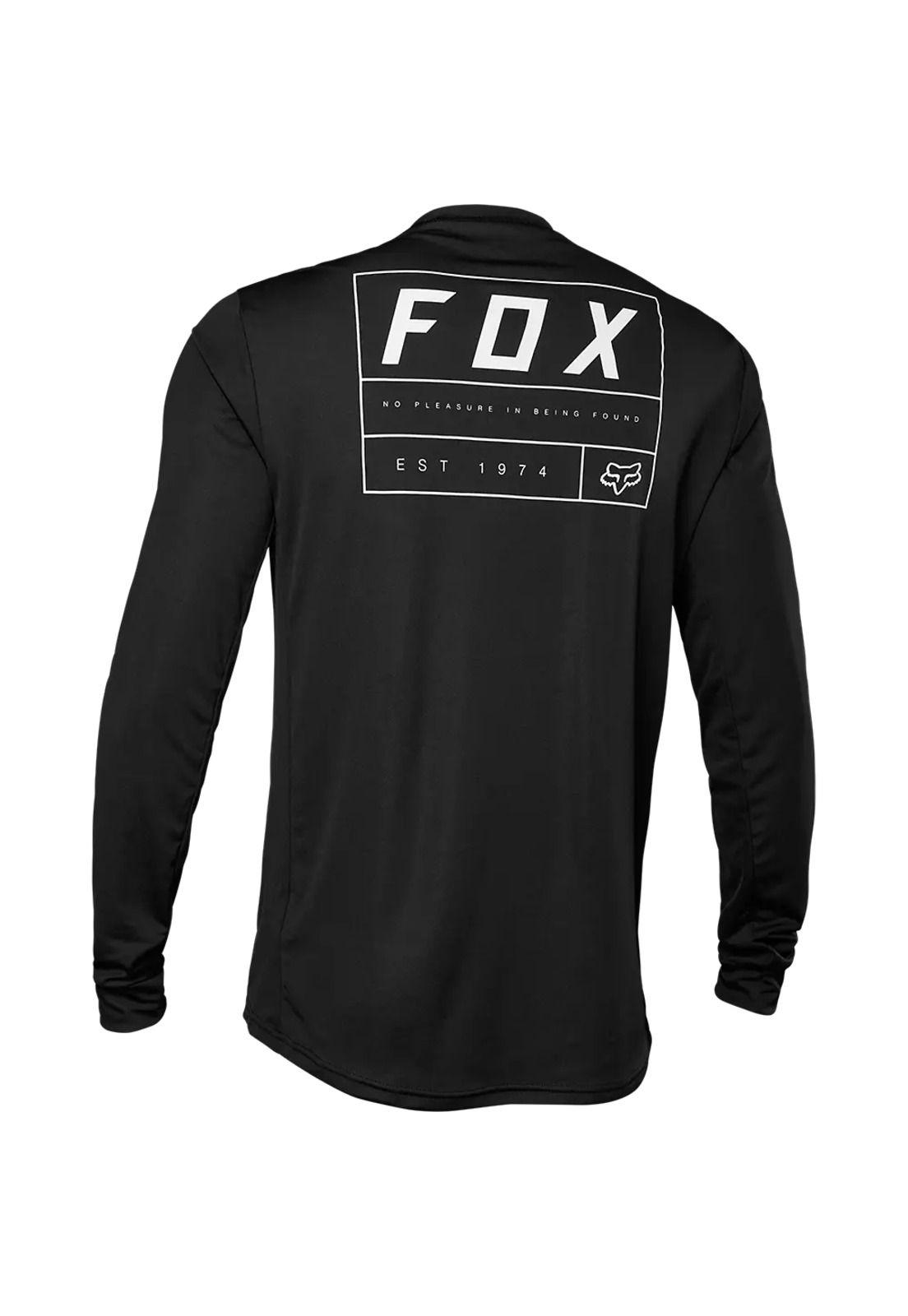 Polera Bicicleta Ranger Swath Manga Larga Negro Fox-1