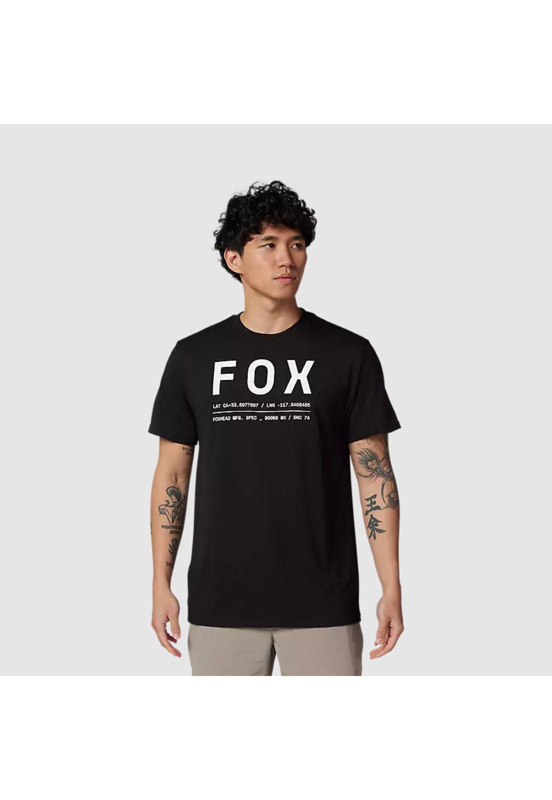 Polera Lifestyle Non Stop Negro/Blanco Fox-0