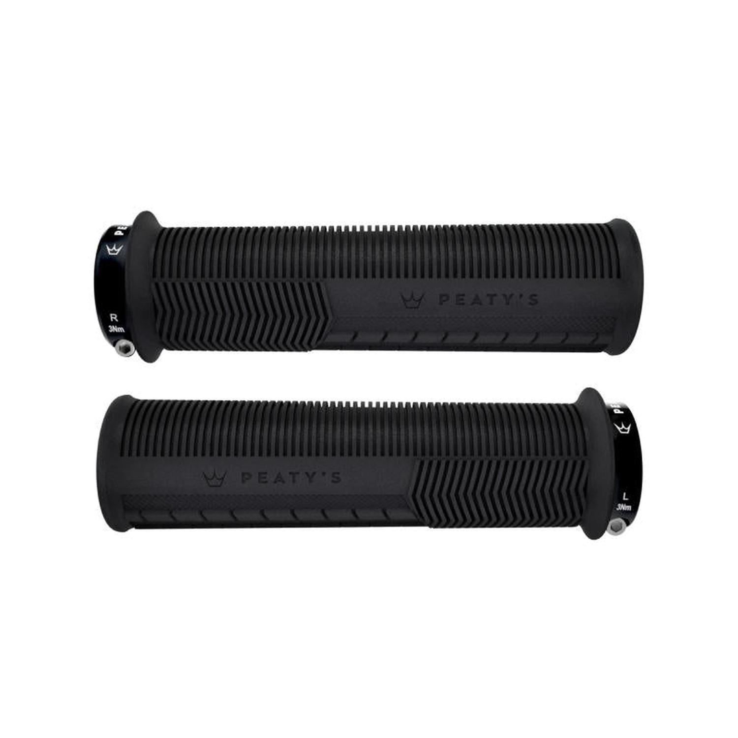 Puños Bicicleta Mushroom Grueso Negro Peatys-1