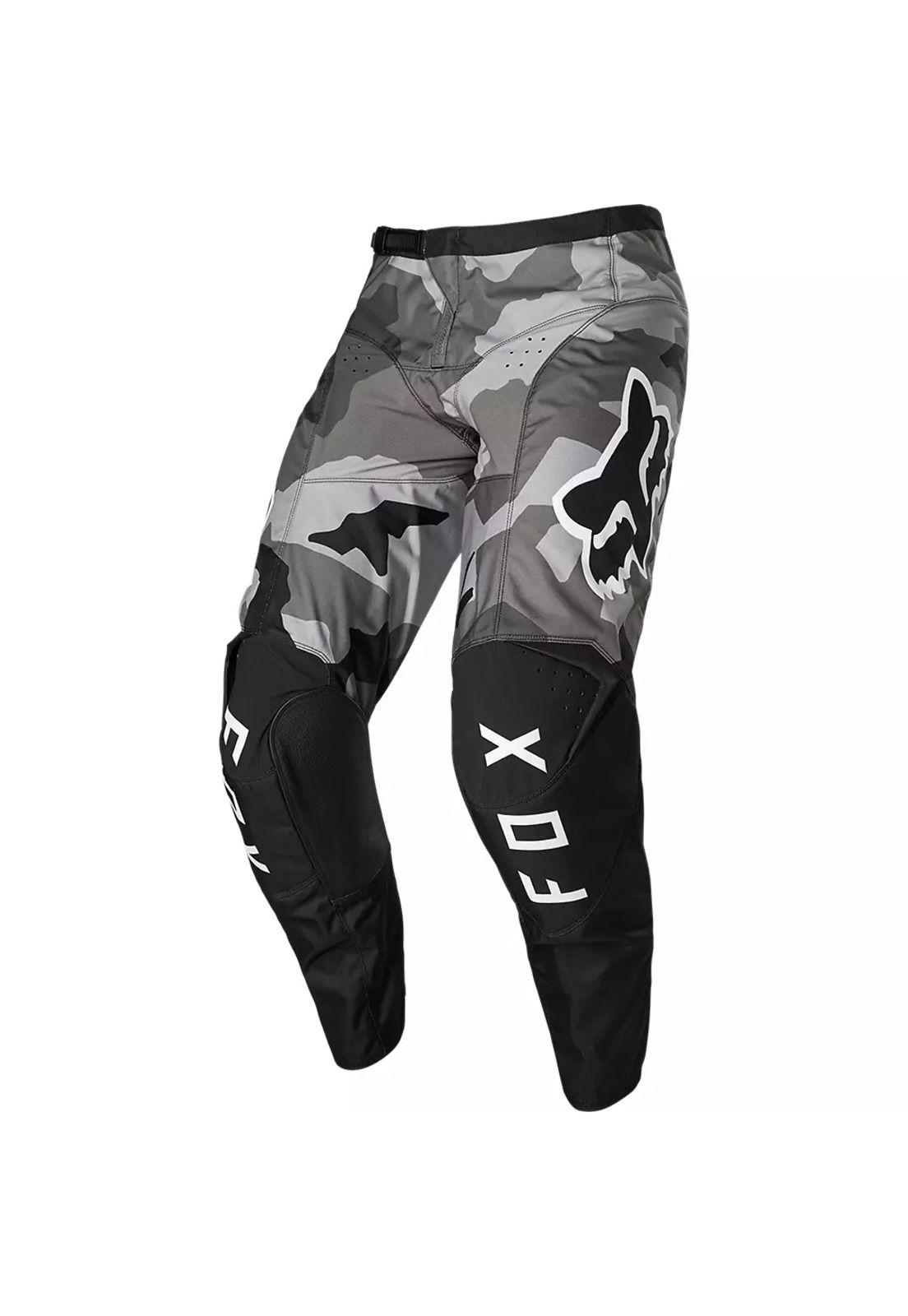 Pantalon Moto Niño 180 BNKR Camo Negro Fox-1