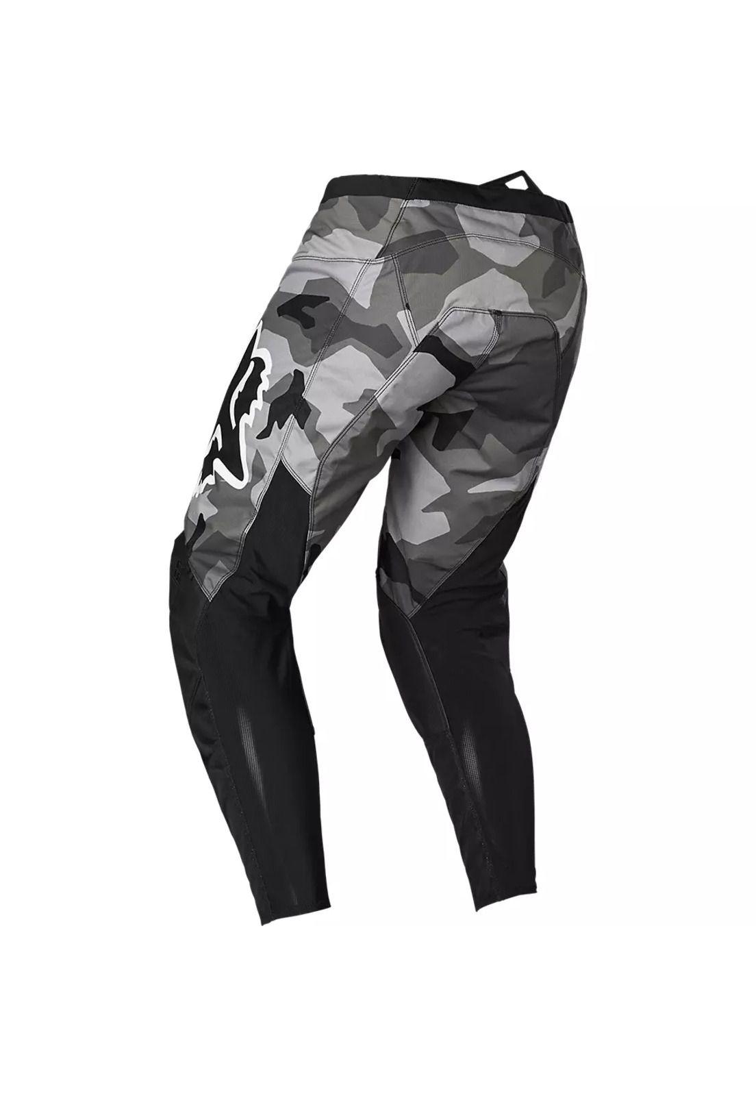 Pantalon Moto Niño 180 BNKR Camo Negro Fox-2