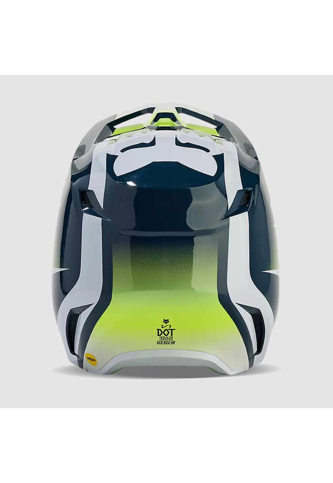 Casco Moto V1 Flora Azul Petroleo Fox-4