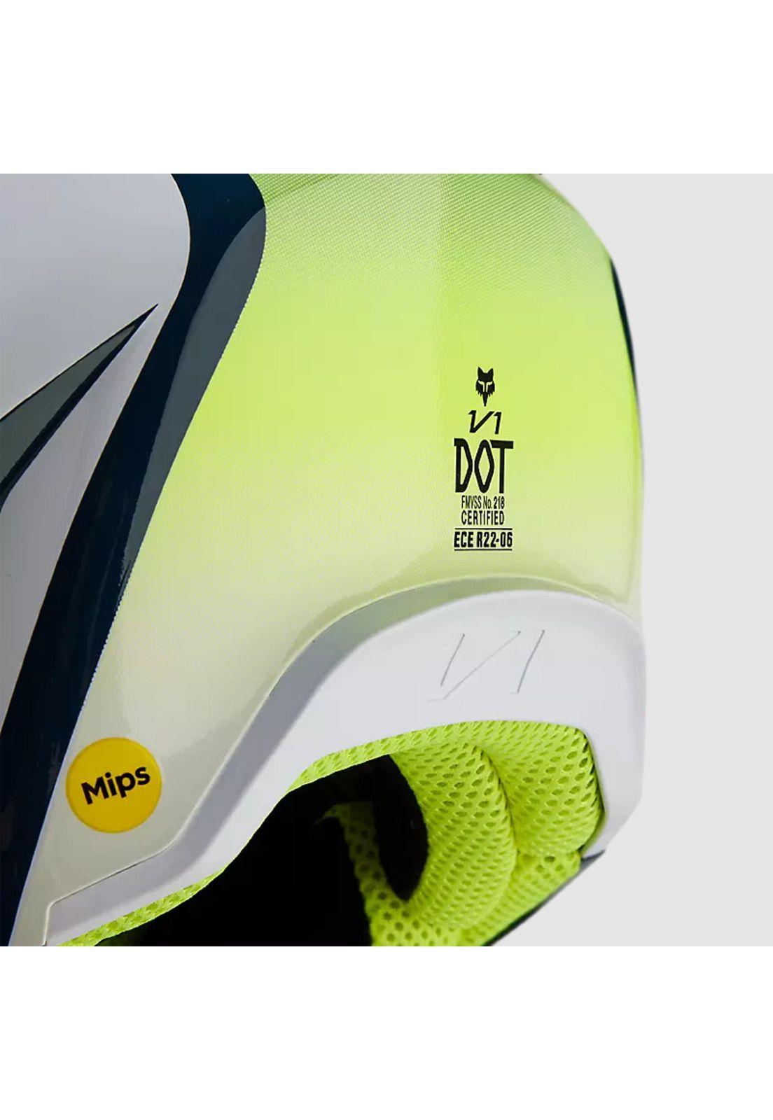 Casco Moto V1 Flora Azul Petroleo Fox-8