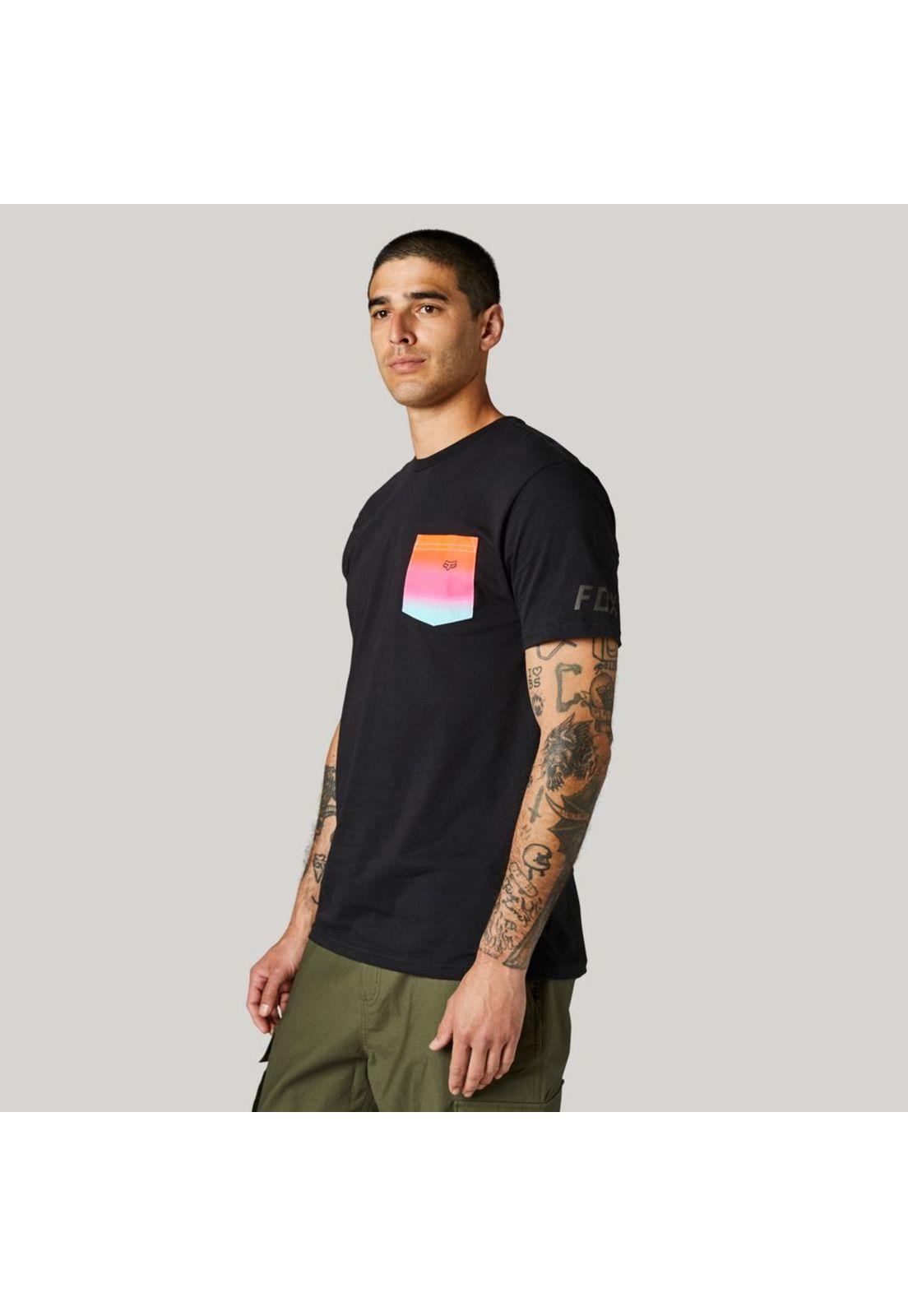 Polera Lifestyle Pyre SS Pocket Premium Tee Negro Fox-2