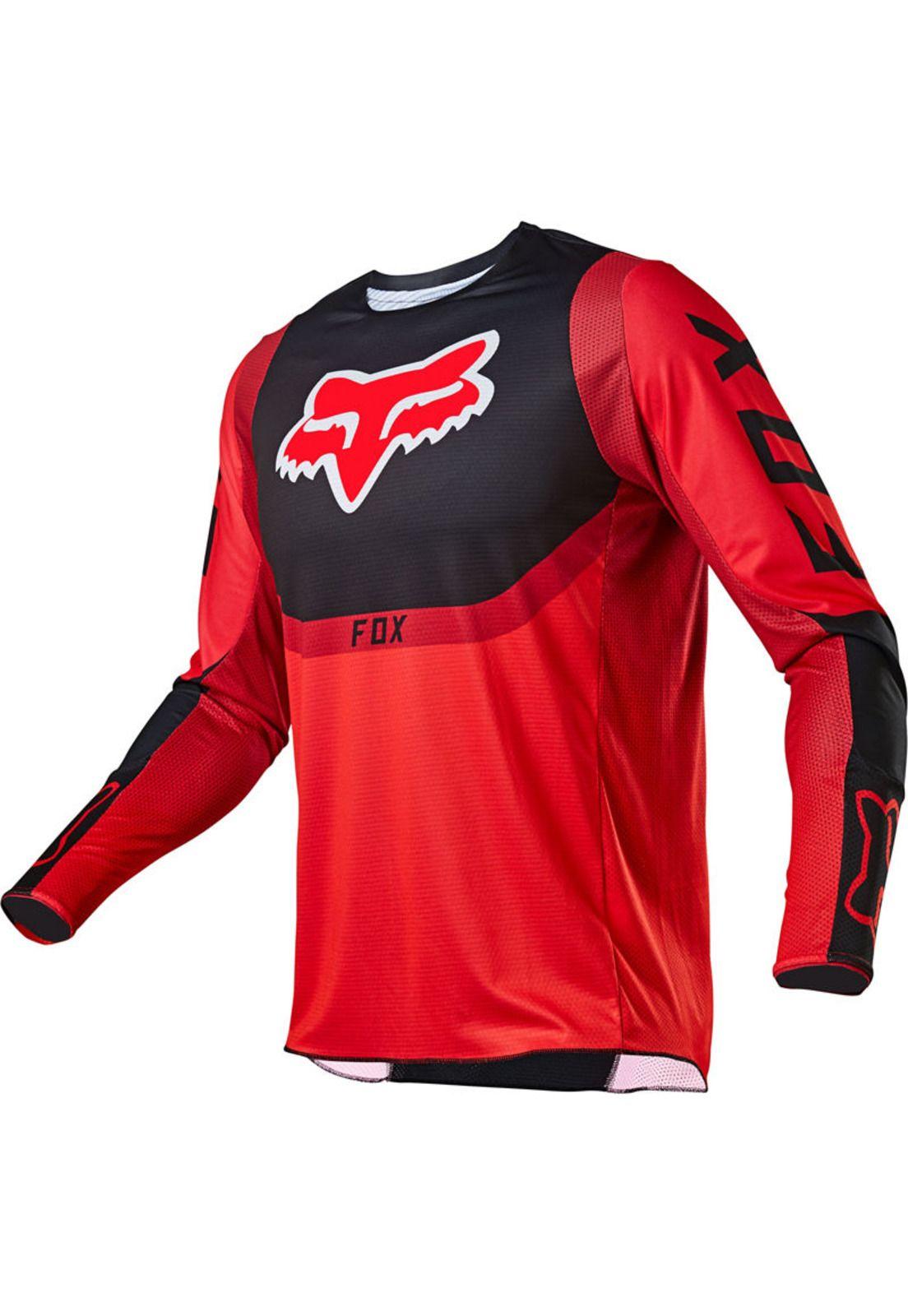 Polera Moto 360 Voke Rojo Fluor Fox-0