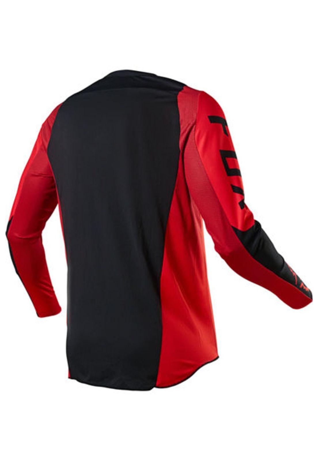 Polera Moto 360 Voke Rojo Fluor Fox-2