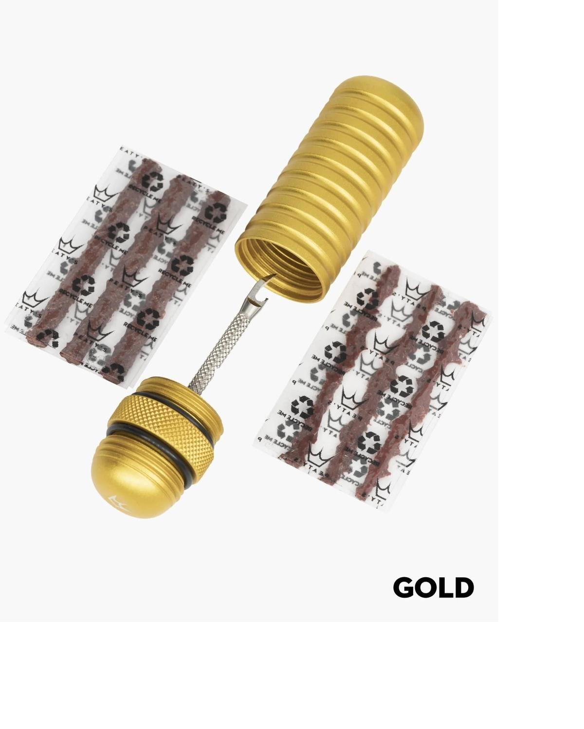 Kit de Reparacion Tubular Holeshot Dorado Peaty´s-0