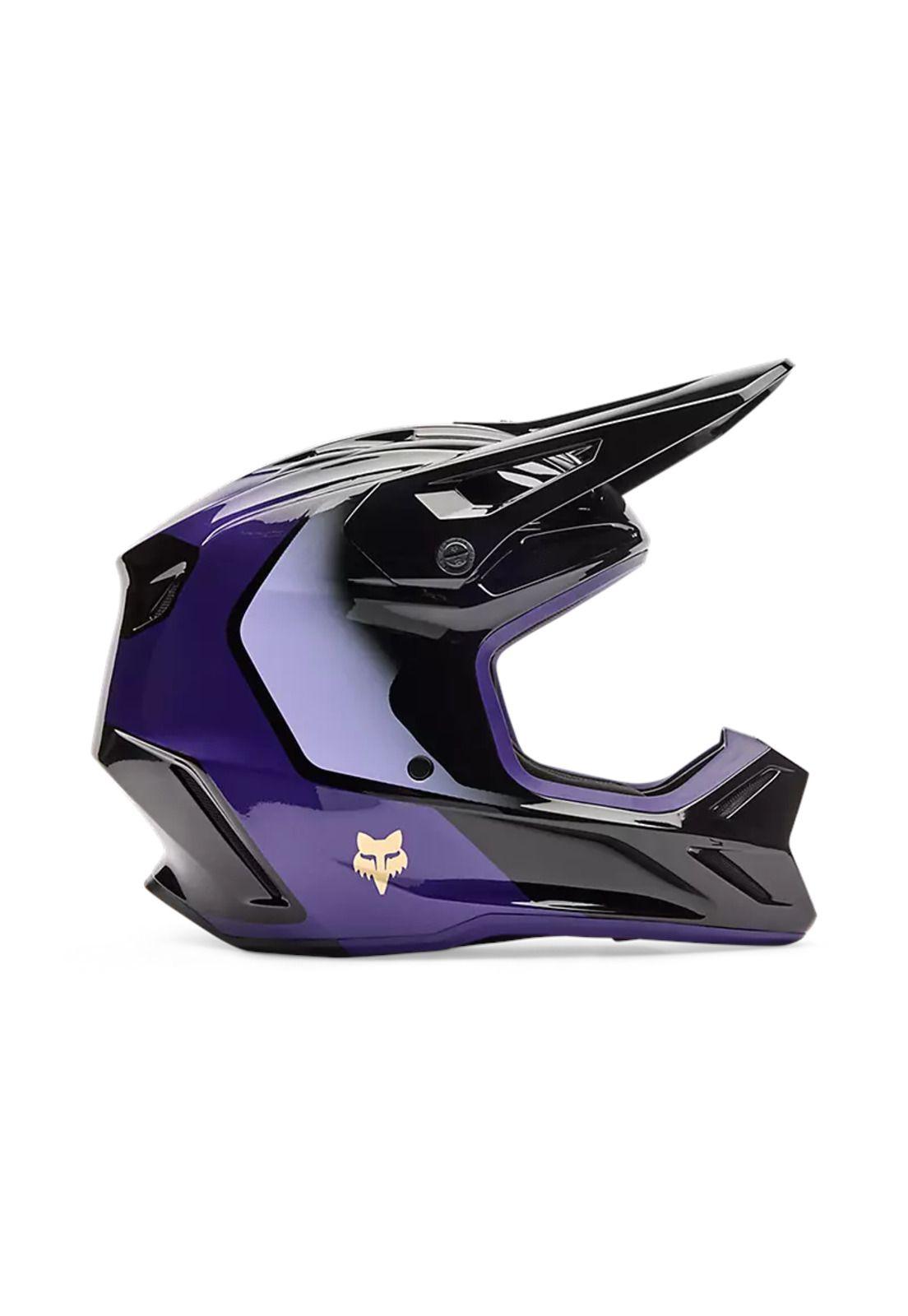 Casco Moto V3 Drip Morado Fox-0