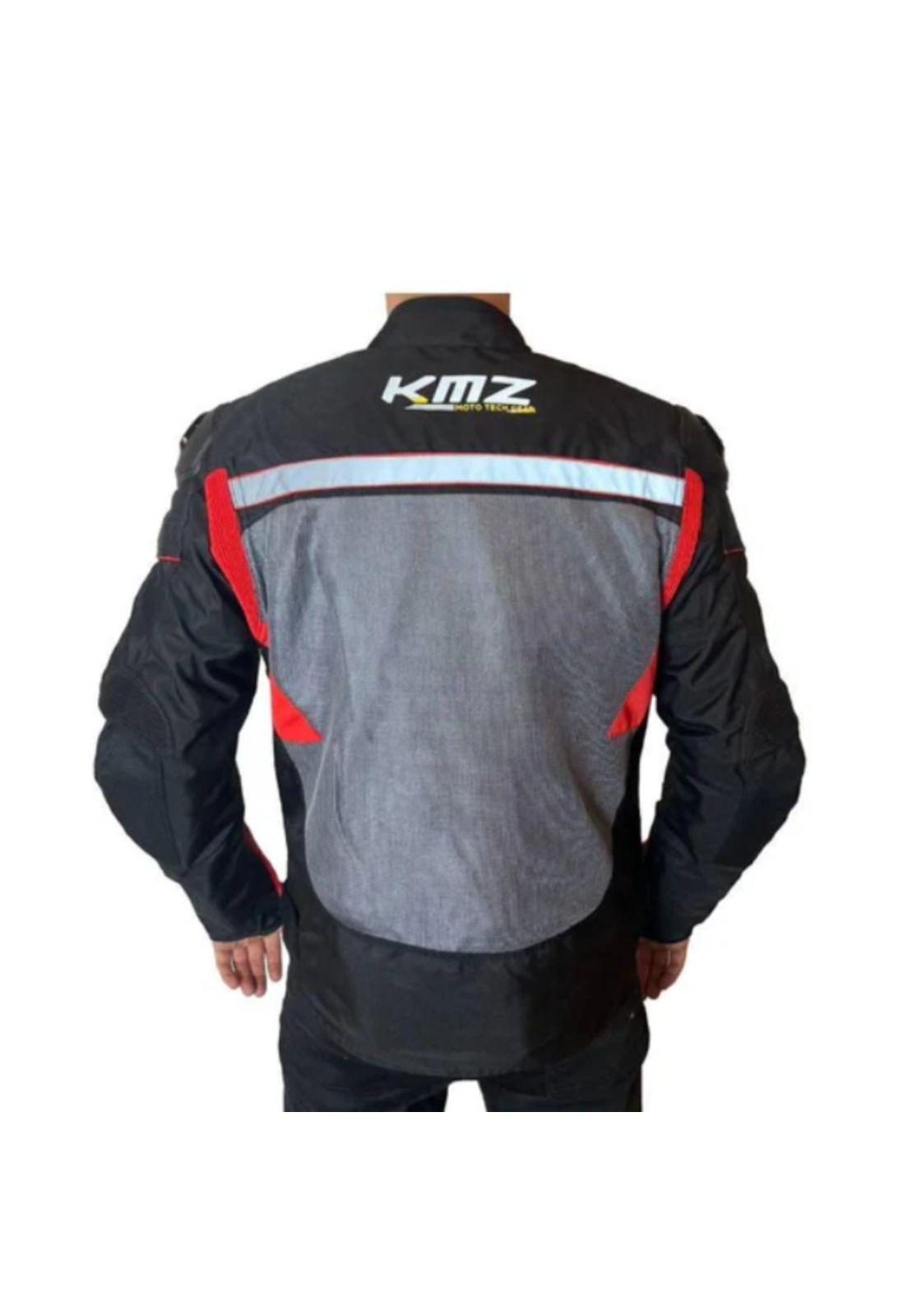 Chaqueta Moto Calle Mesh Gris/Rojo KMZ-1