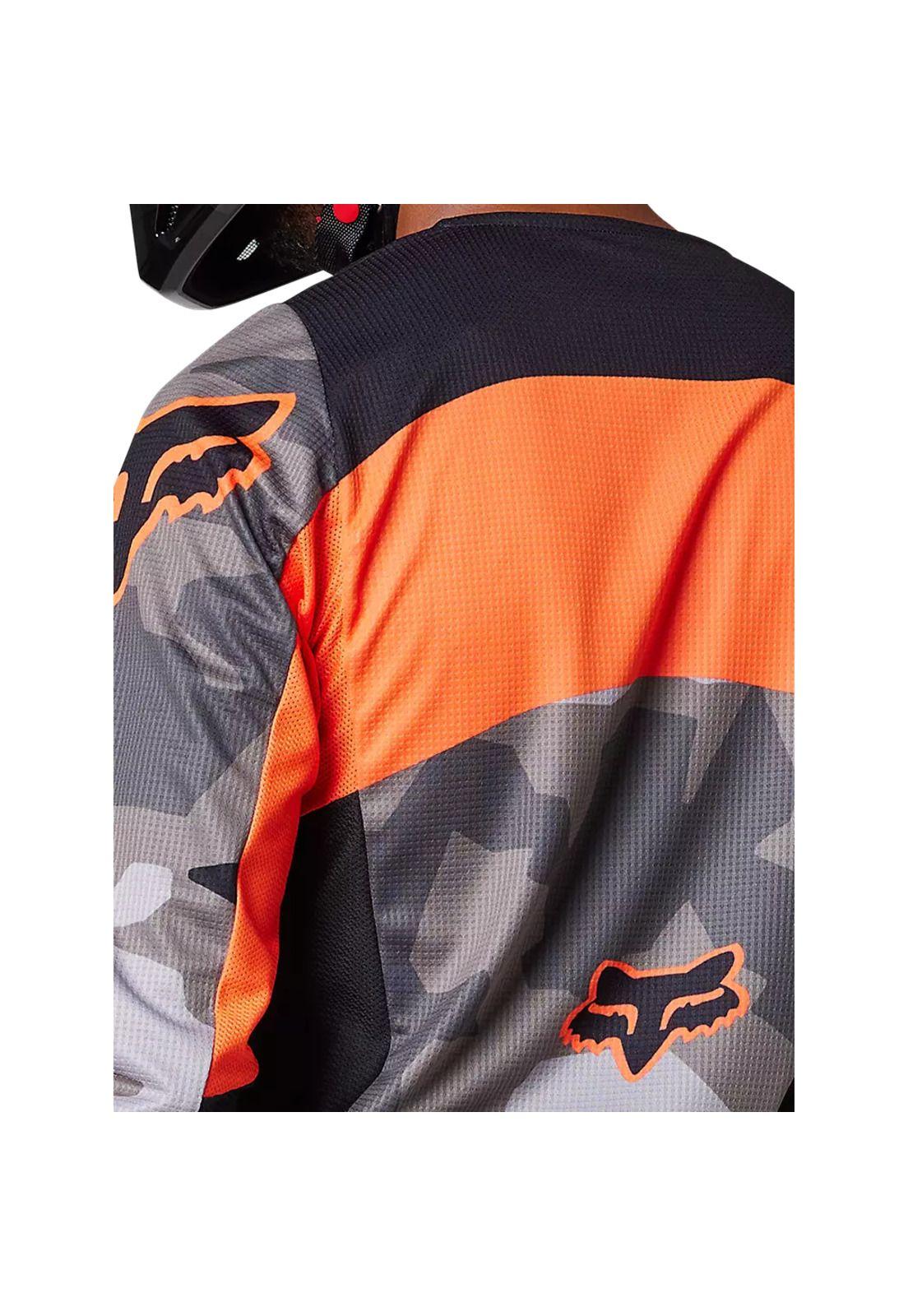 Polera Moto 180 BKNR Camo Gris/Naranjo Fox-5