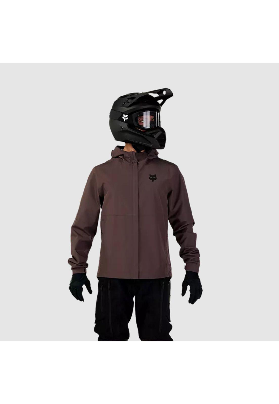 Chaqueta Moto Impermeable Offroad Morado Fox-2
