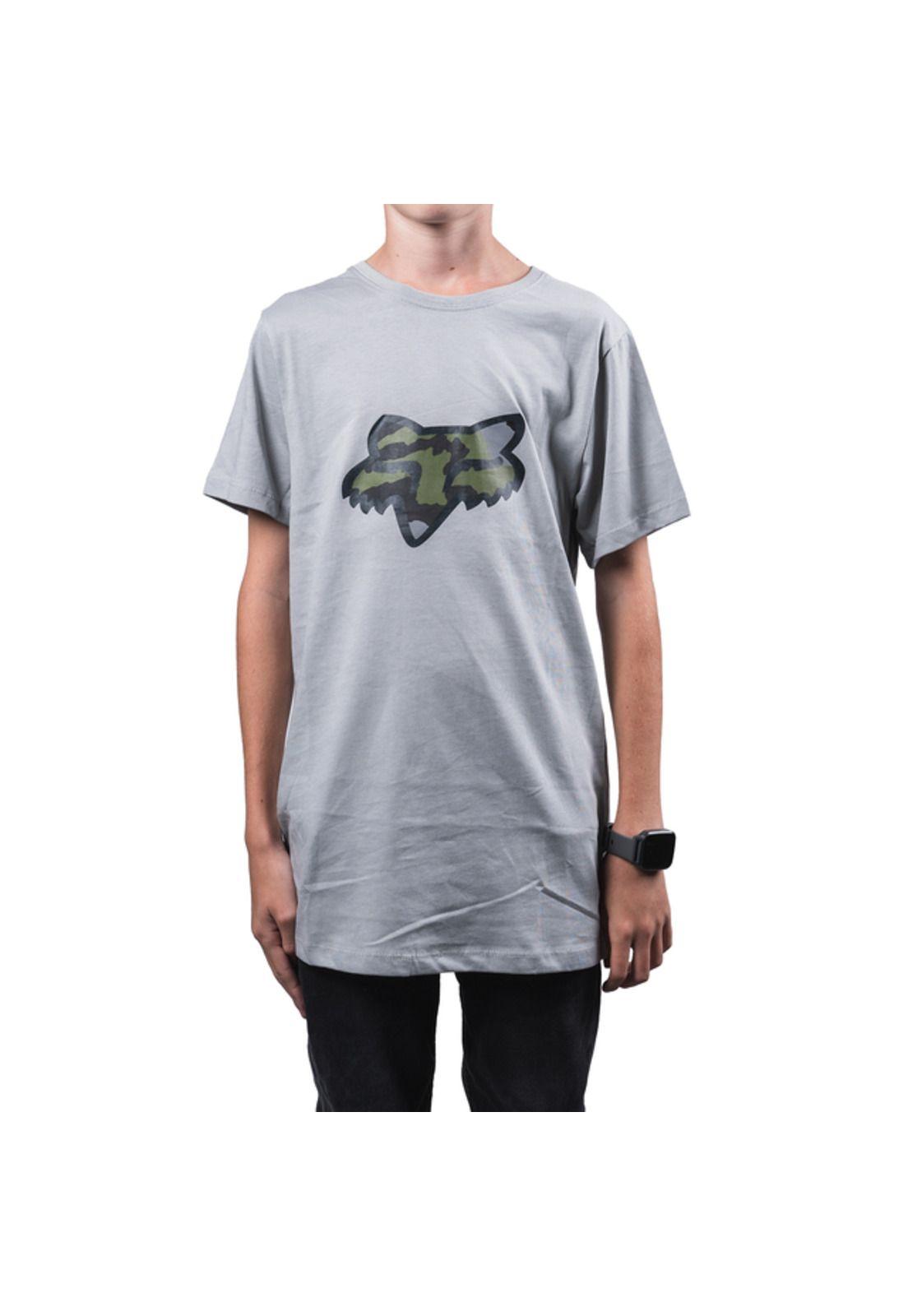 Polera Lifestyle Niño Predator SS Blanco/Camo Fox-0