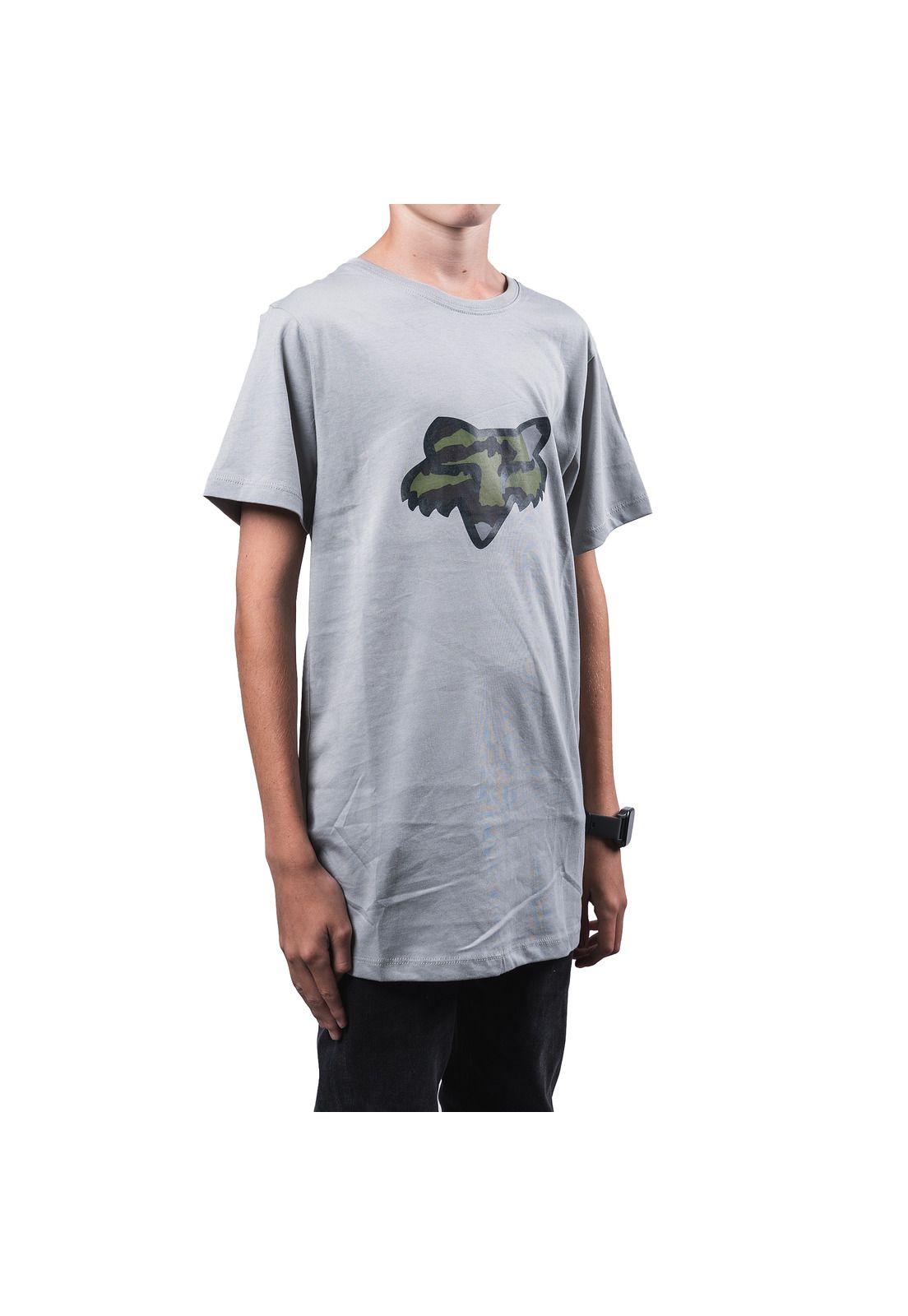 Polera Lifestyle Niño Predator SS Blanco/Camo Fox-1