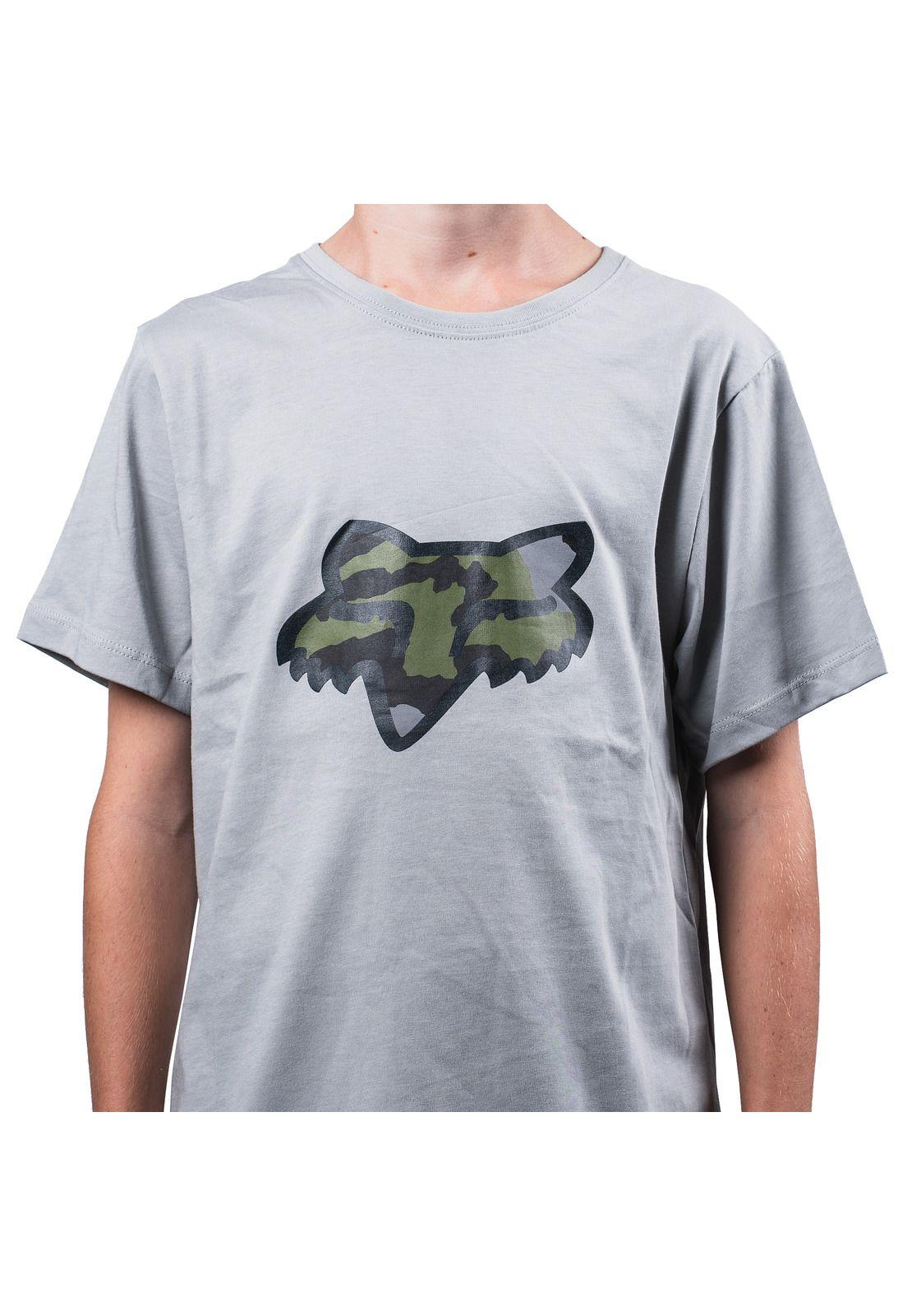Polera Lifestyle Niño Predator SS Blanco/Camo Fox-3