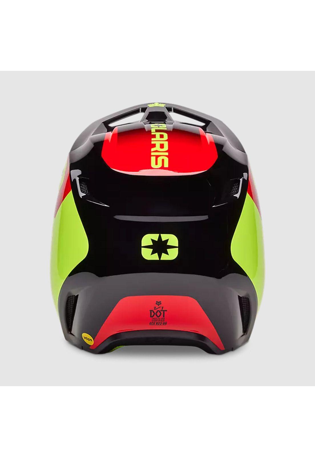 Casco Moto V1 Polaris Negro/Amarillo Fox-5