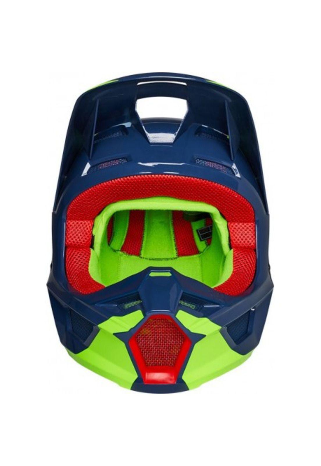 Casco Moto V1 Venz Ece Azul/Rojo/Verde Fox-2