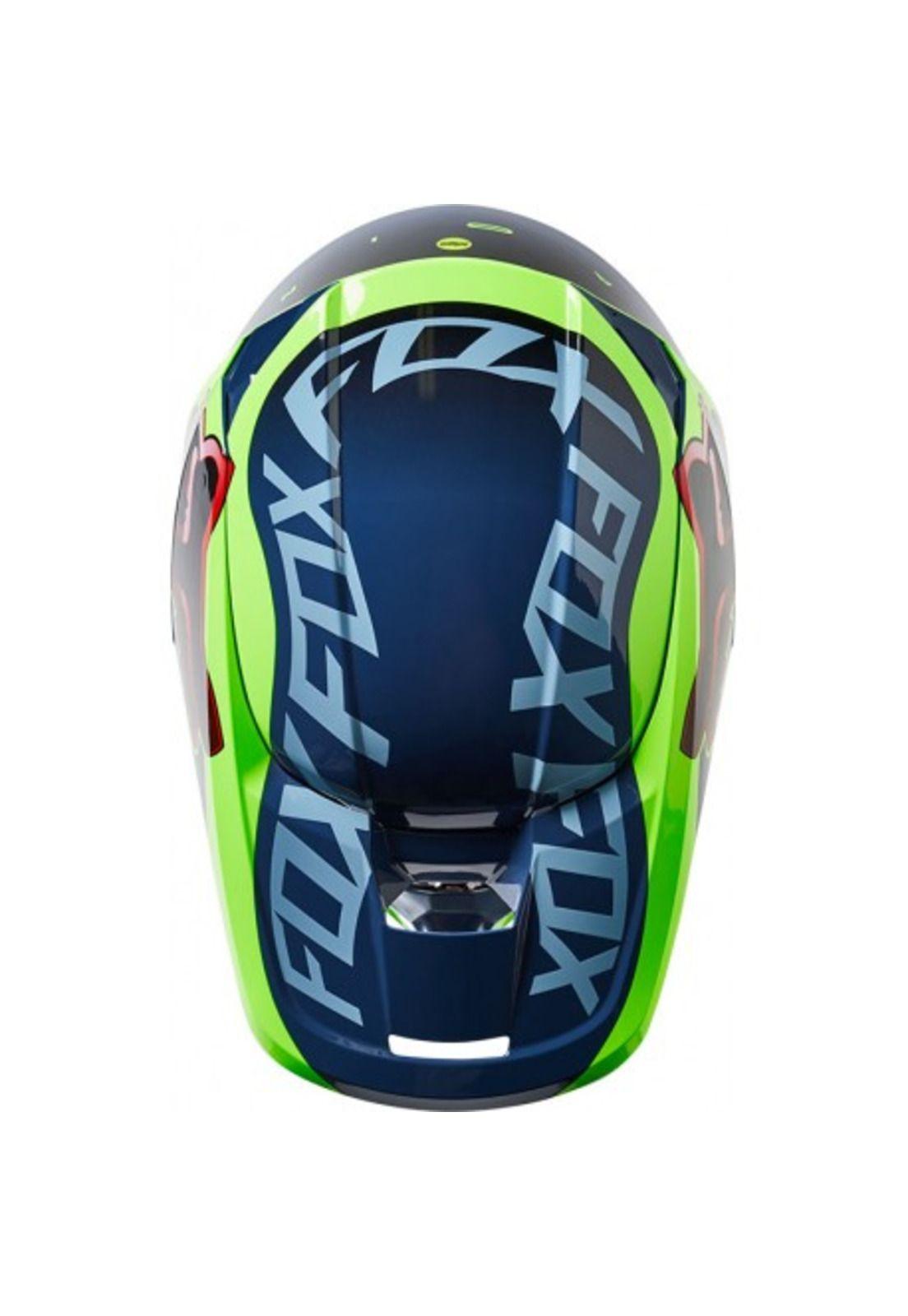 Casco Moto V1 Venz Ece Azul/Rojo/Verde Fox-4