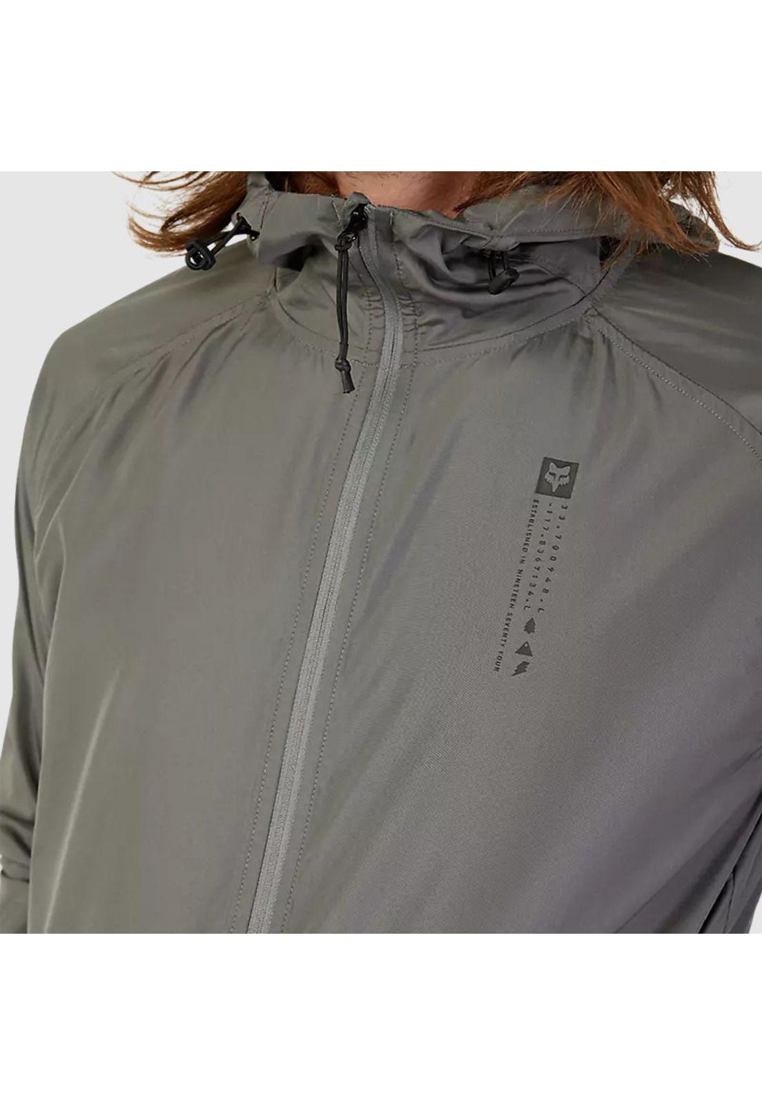 Chaqueta Lifestyle Cortavientos Base Over Gris Fox-4