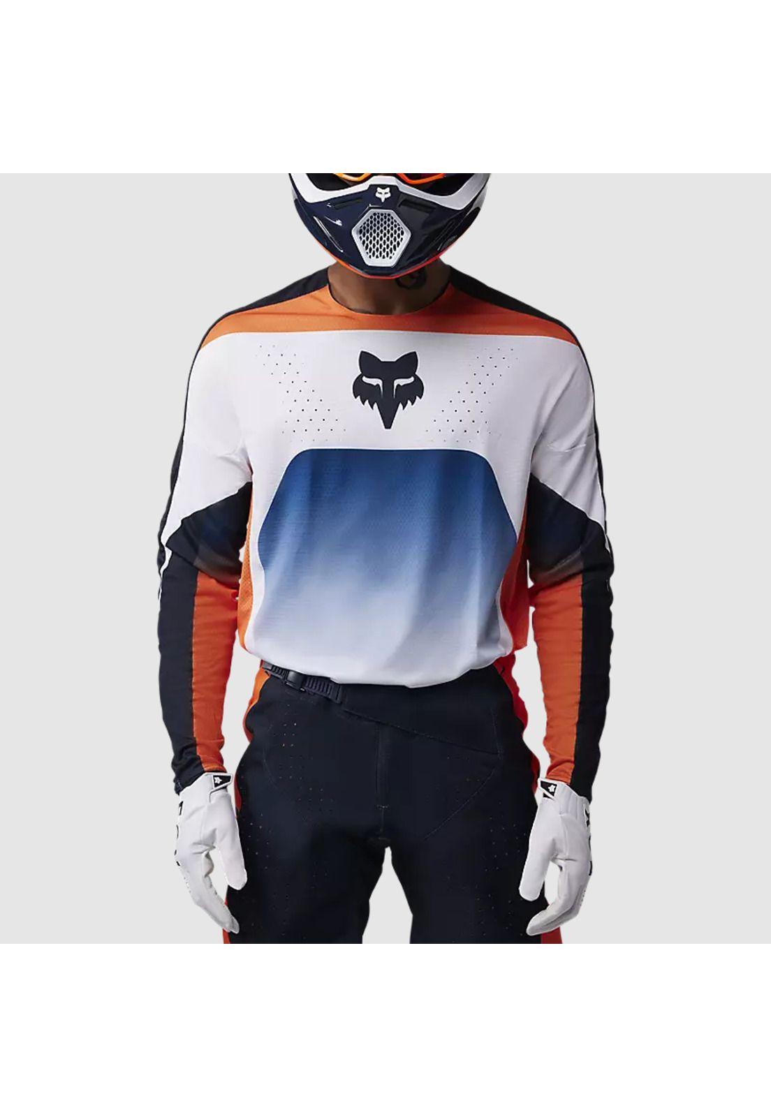 Polera Moto 360 Divider Naranjo Fox-2