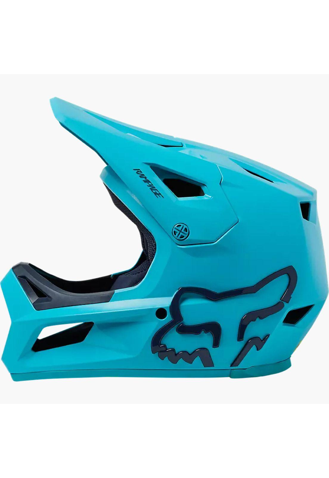 Casco Bicicleta Niño Rampage Celeste Fox-2