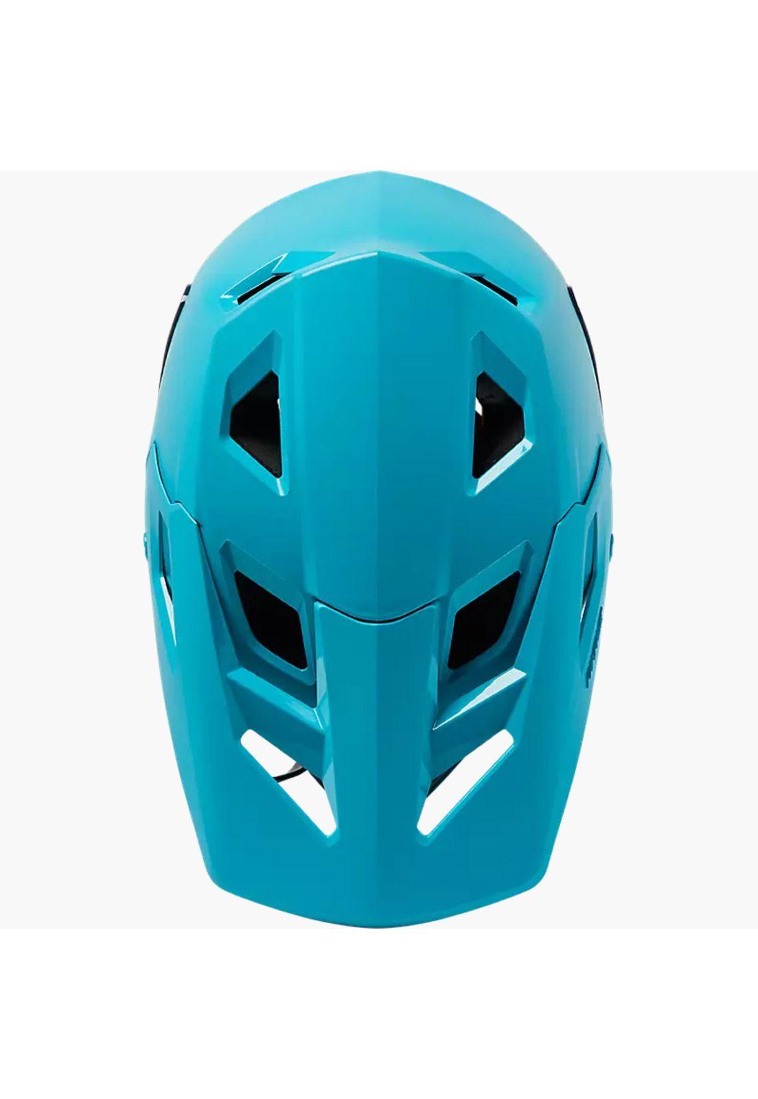 Casco Bicicleta Niño Rampage Celeste Fox-3