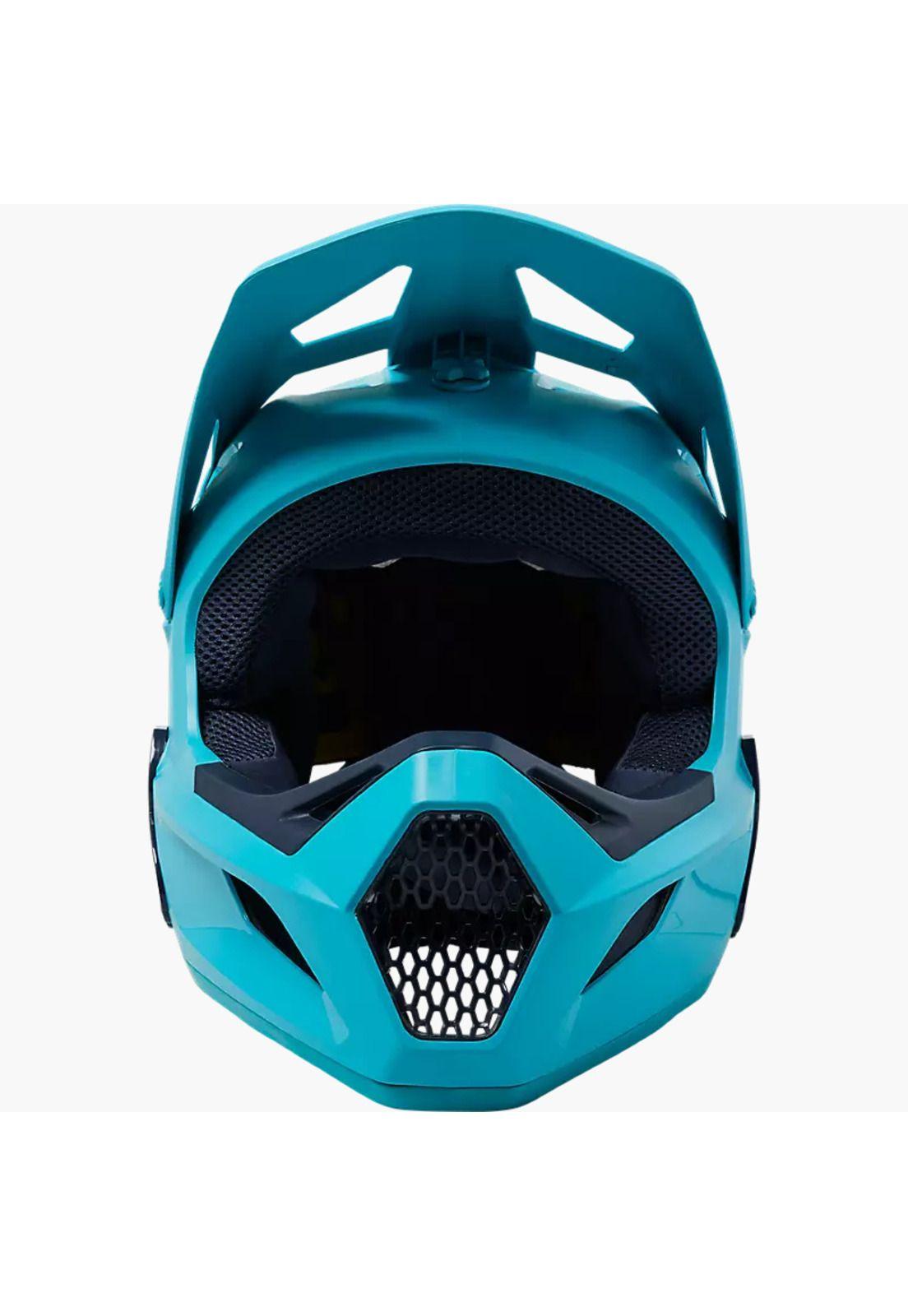 Casco Bicicleta Niño Rampage Celeste Fox-4